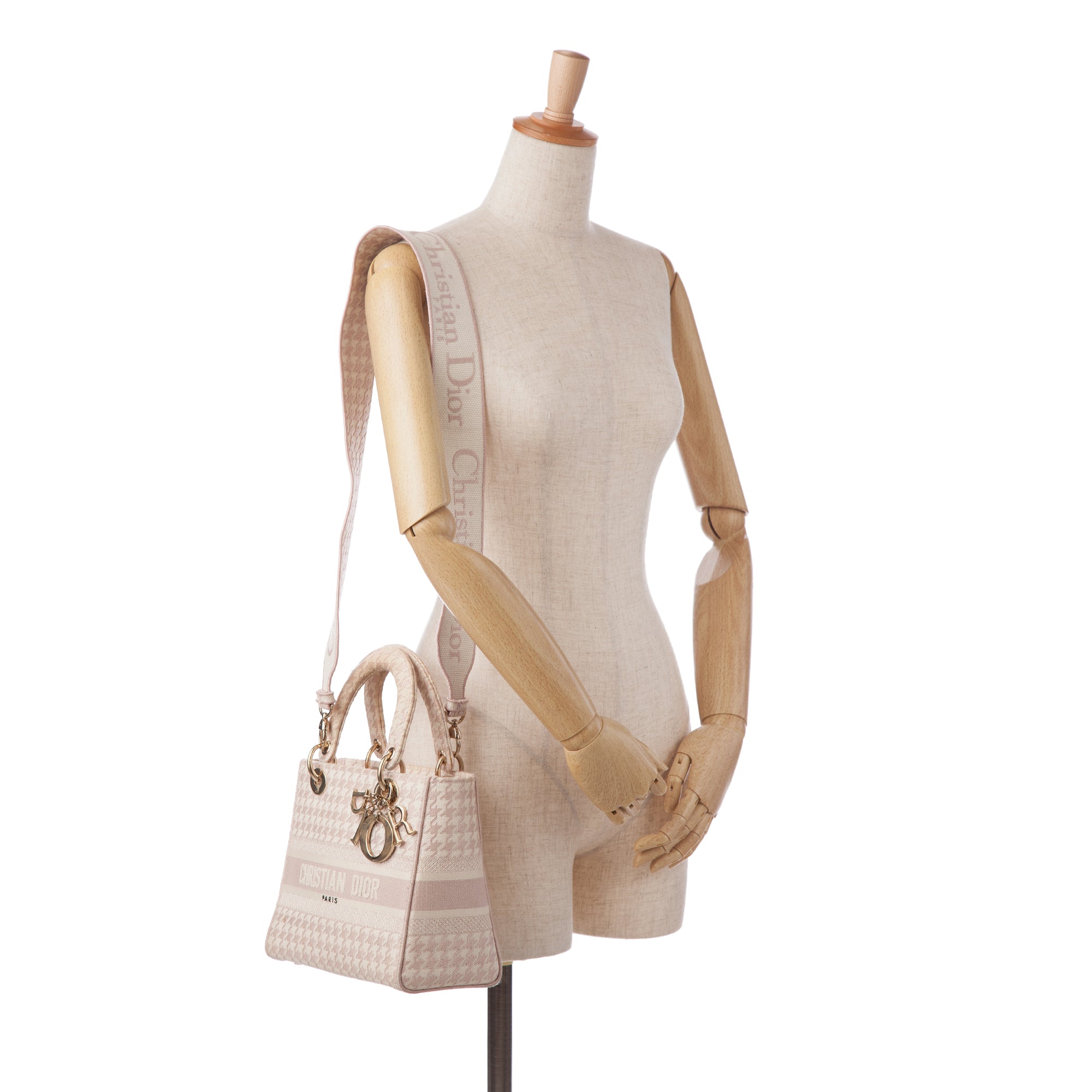 Dior Medium Embroidered Canvas Houndstooth Lady D Lite - image 12