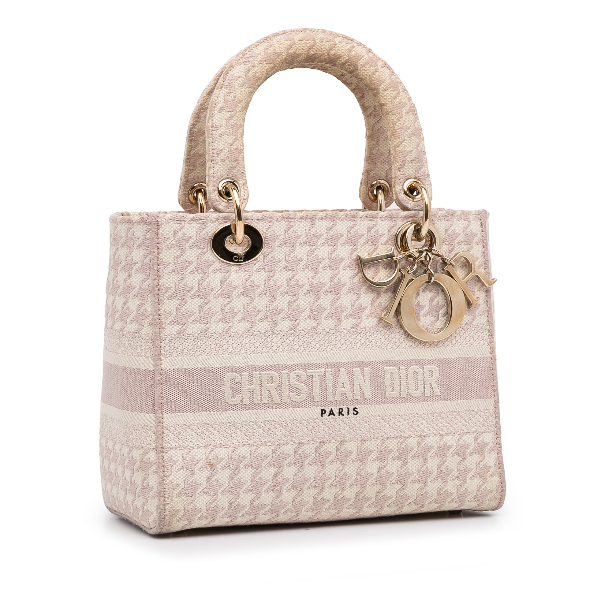 Dior Medium Embroidered Canvas Houndstooth Lady D Lite - image 10