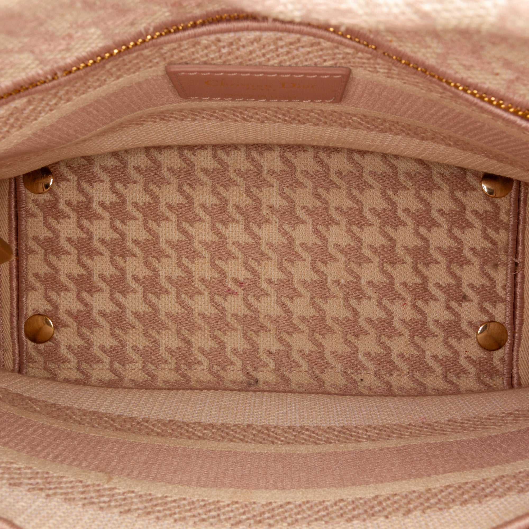 Dior Medium Embroidered Canvas Houndstooth Lady D Lite - image 8