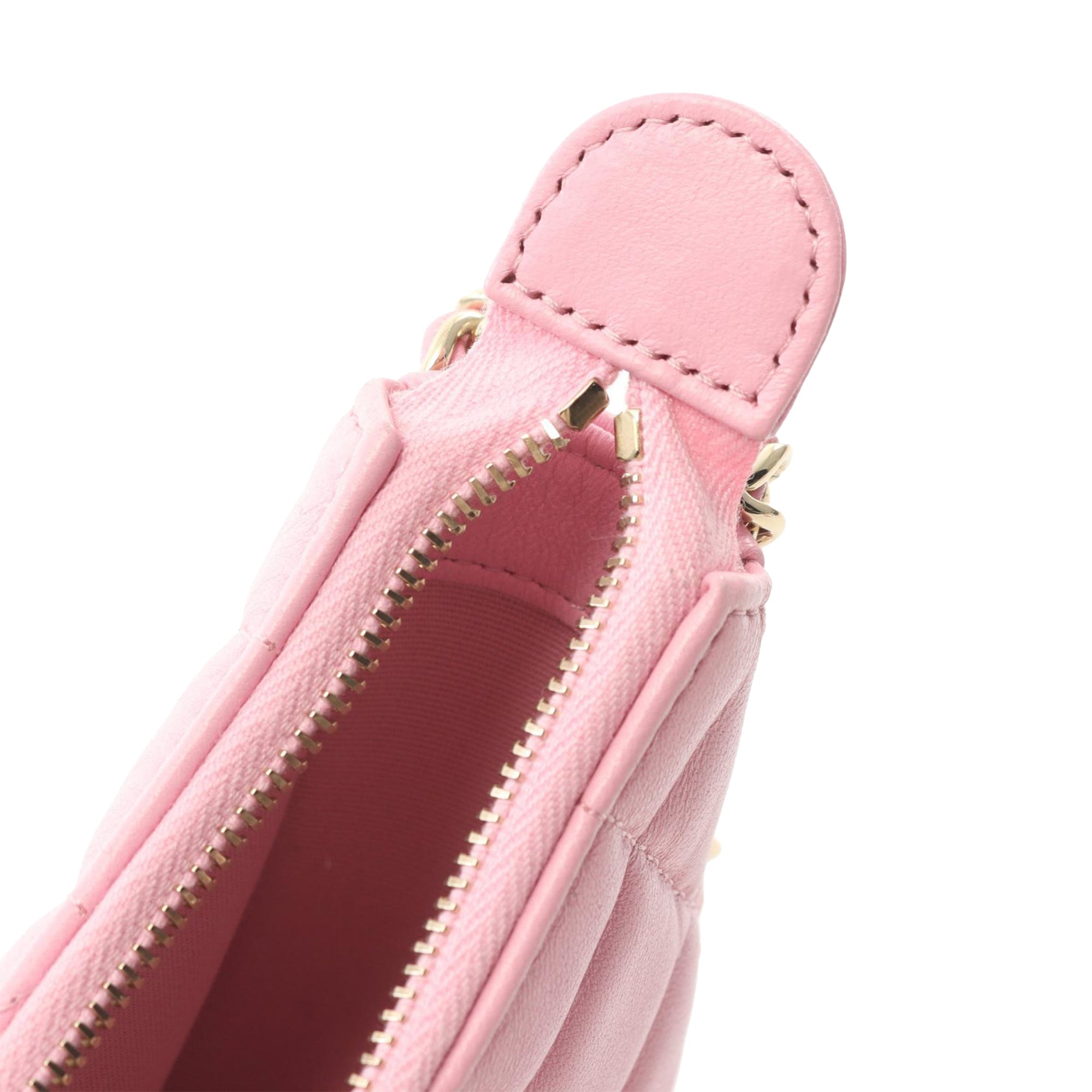 Chanel Small Quilted Lambskin Chain Around Hook Hobo Bag - image 5