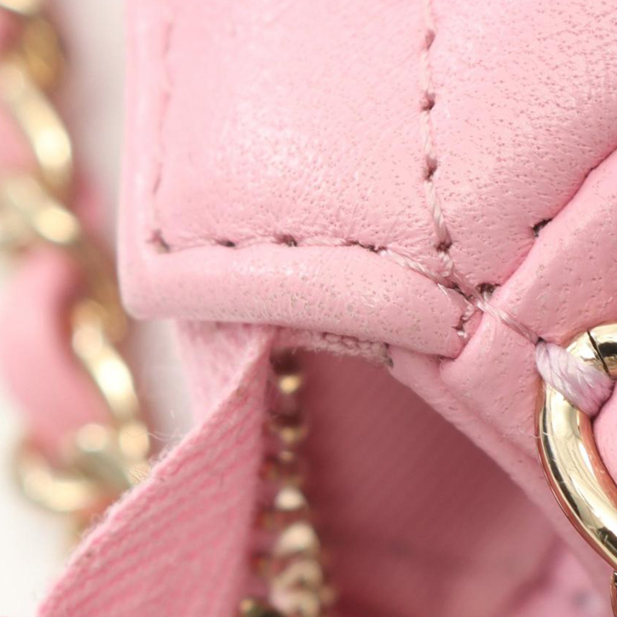 Chanel Small Quilted Lambskin Chain Around Hook Hobo Bag - image 6