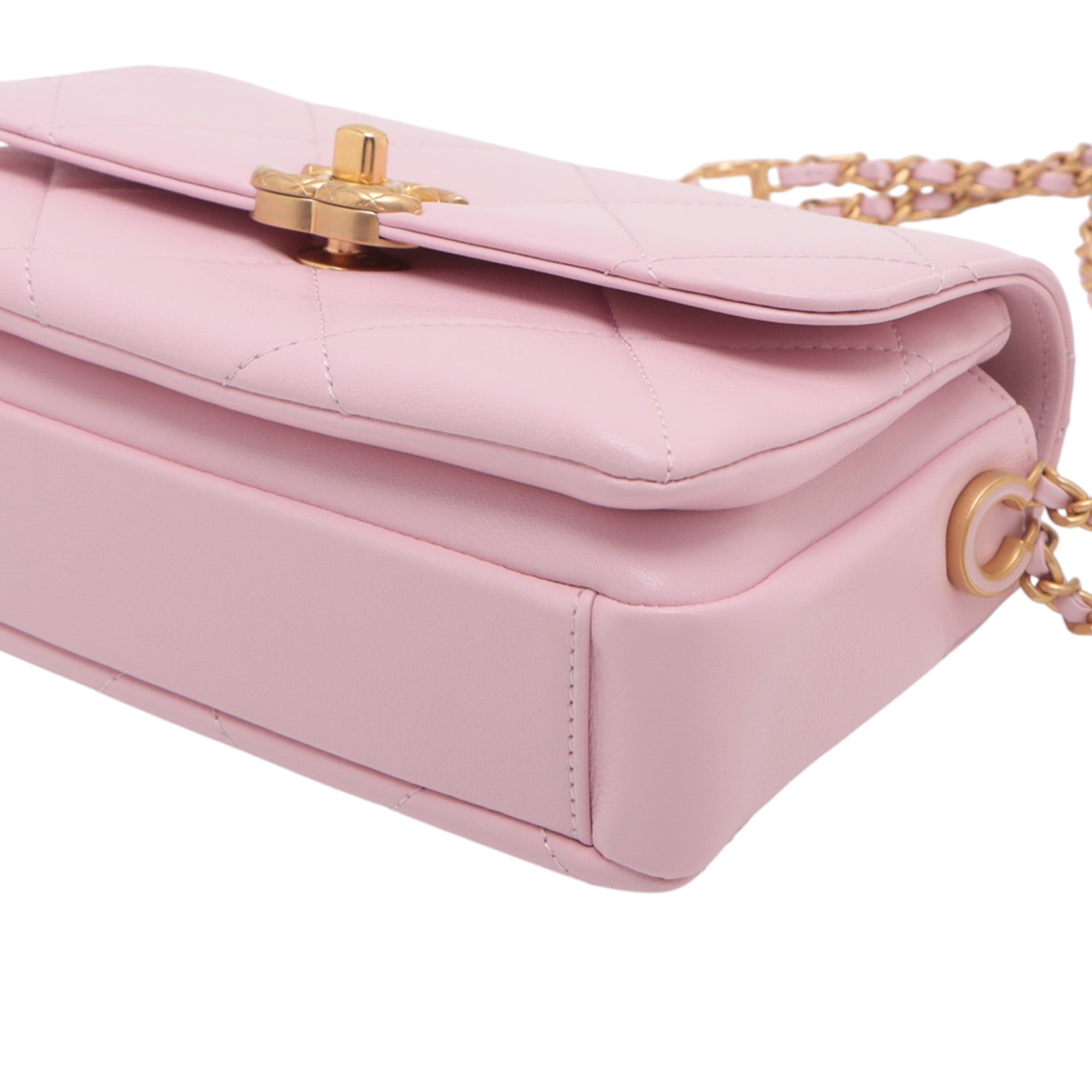 Chanel Mini CC Quilted Lambskin Single Flap - image 9