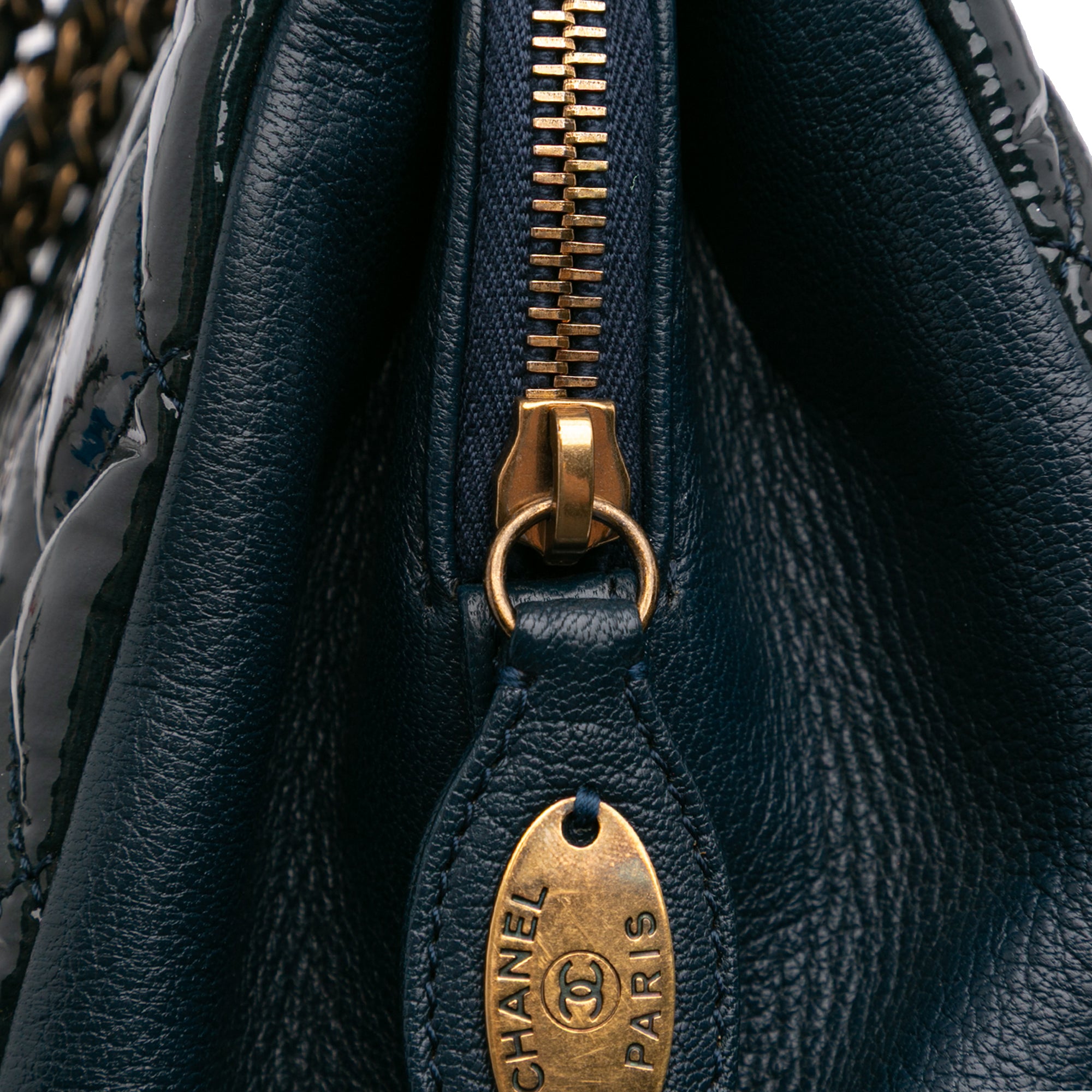 Chanel Paris Salzburg Patent and Goatskin CC Eyelet Tote - image 8