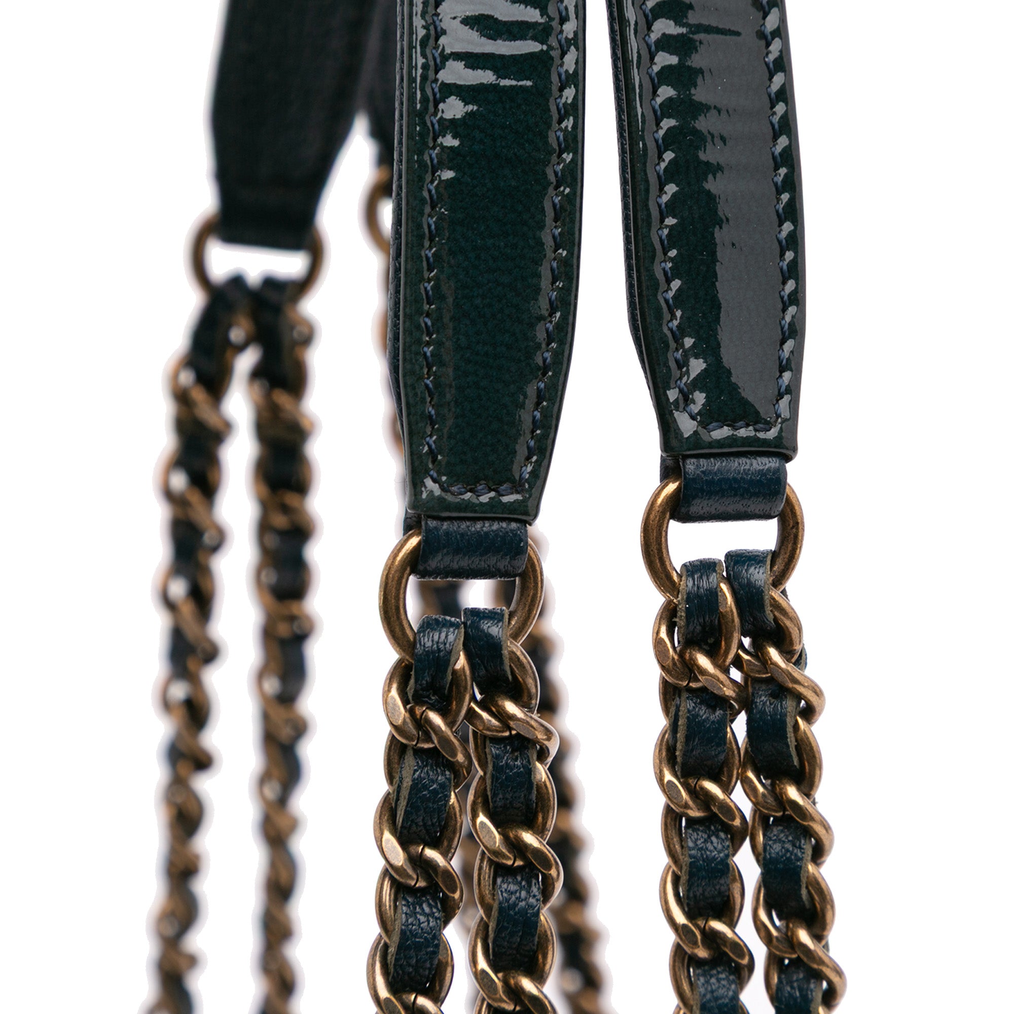 Chanel Paris Salzburg Patent and Goatskin CC Eyelet Tote - image 9