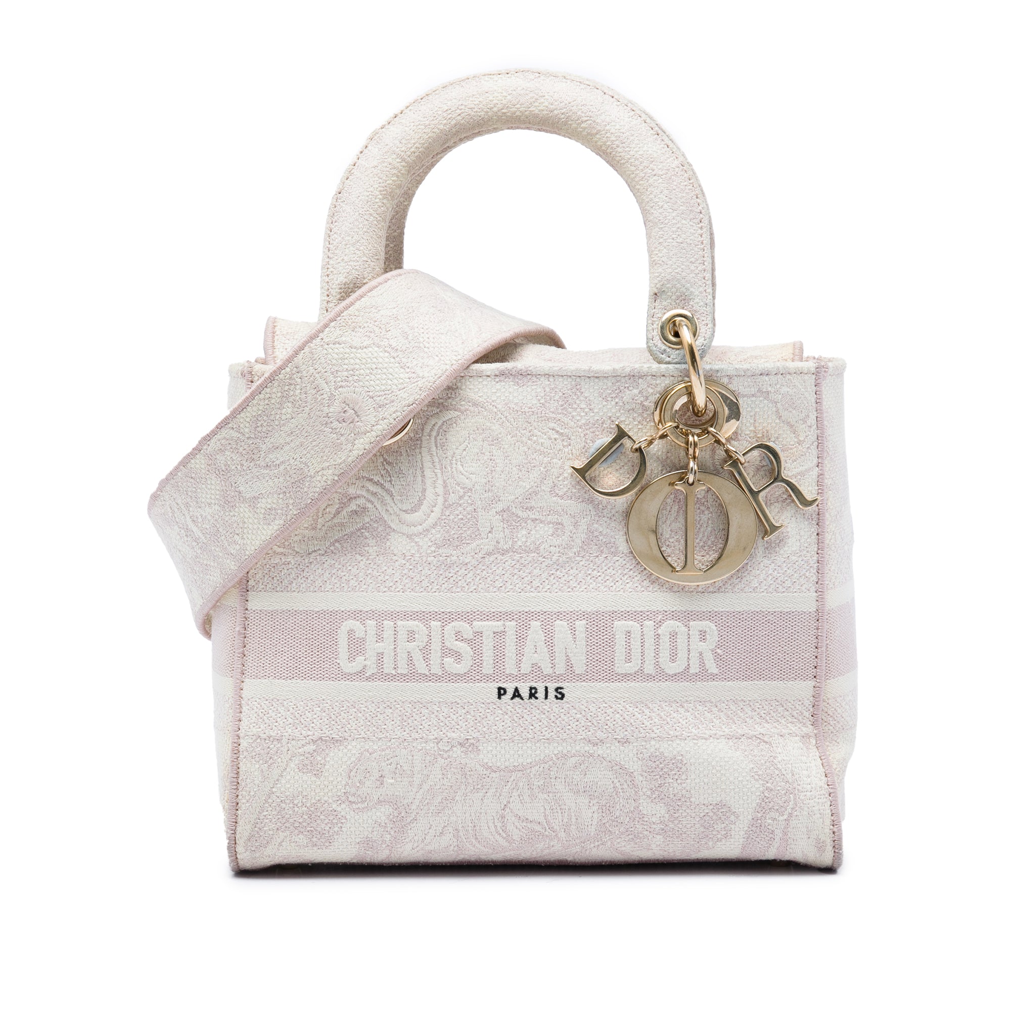 Dior Medium Embroidered Canvas Toile De Jouy Lady D Lite - image 1