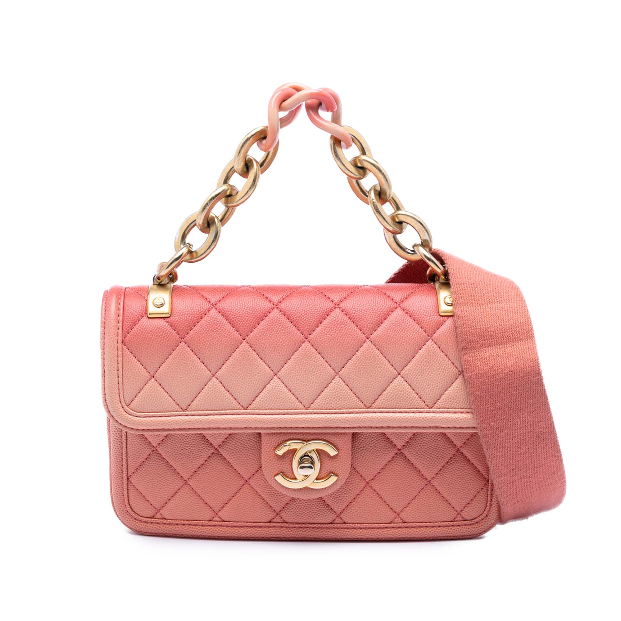 Chanel Small Quilted Caviar Sunset On The Sea Flap - image 7