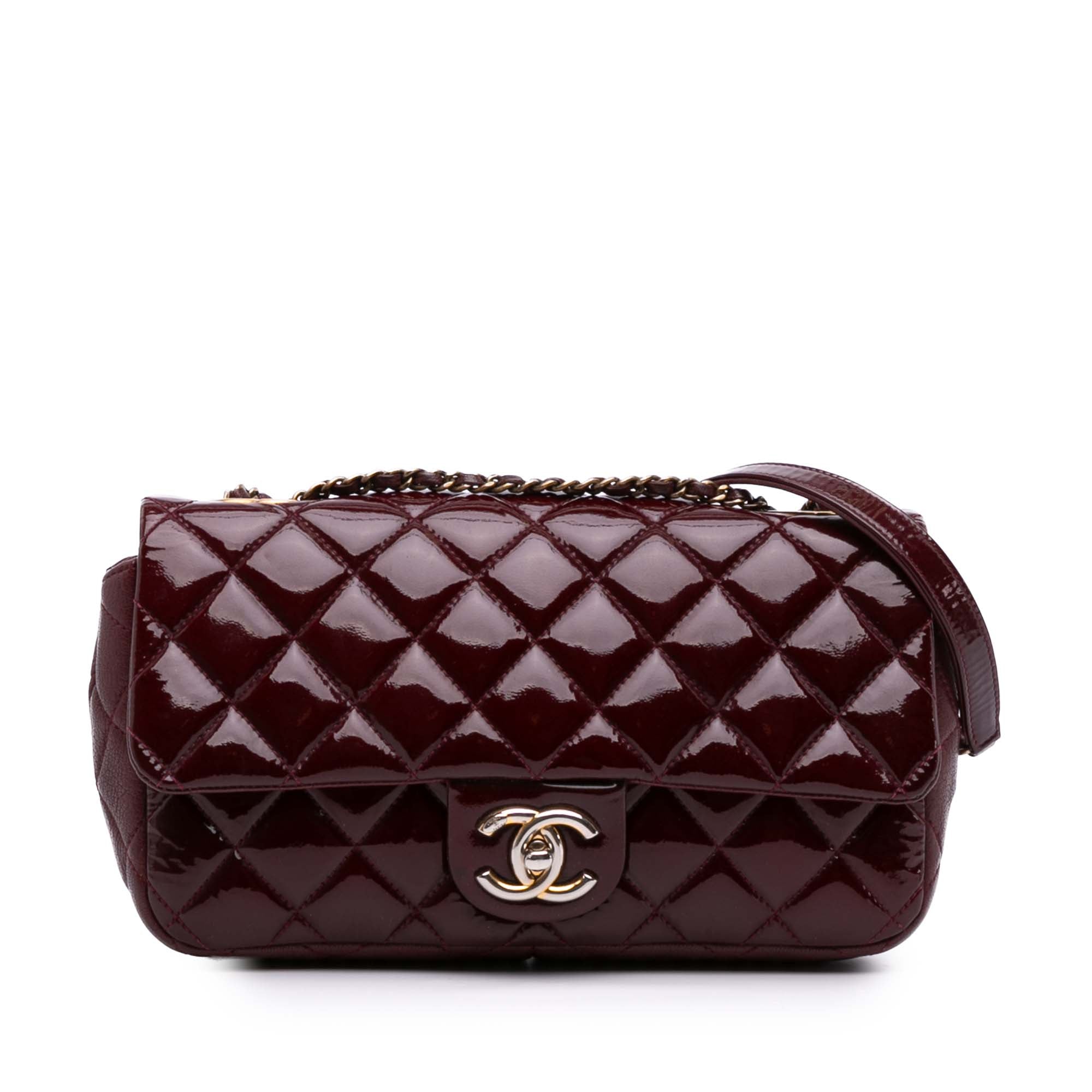 Chanel Paris-Salzburg Medium Patent Goatskin CC Eyelet Flap - image 1