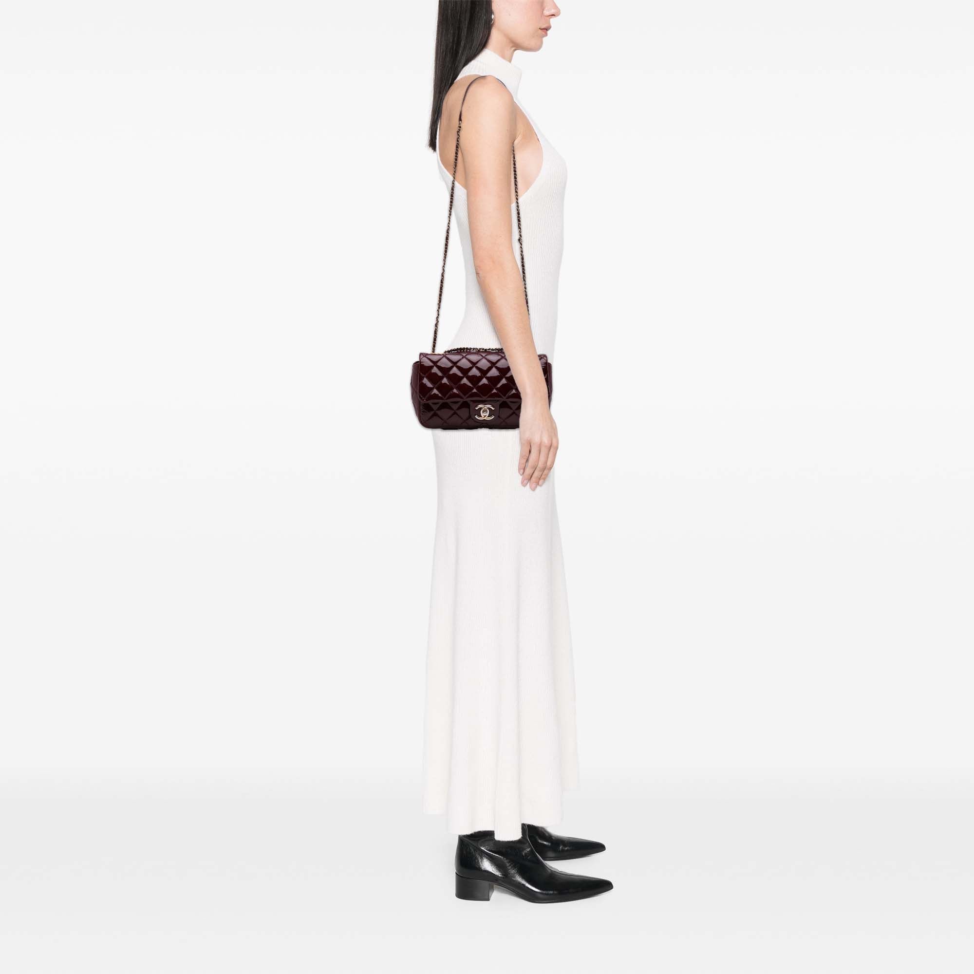 Chanel Paris-Salzburg Medium Patent Goatskin CC Eyelet Flap - image 12
