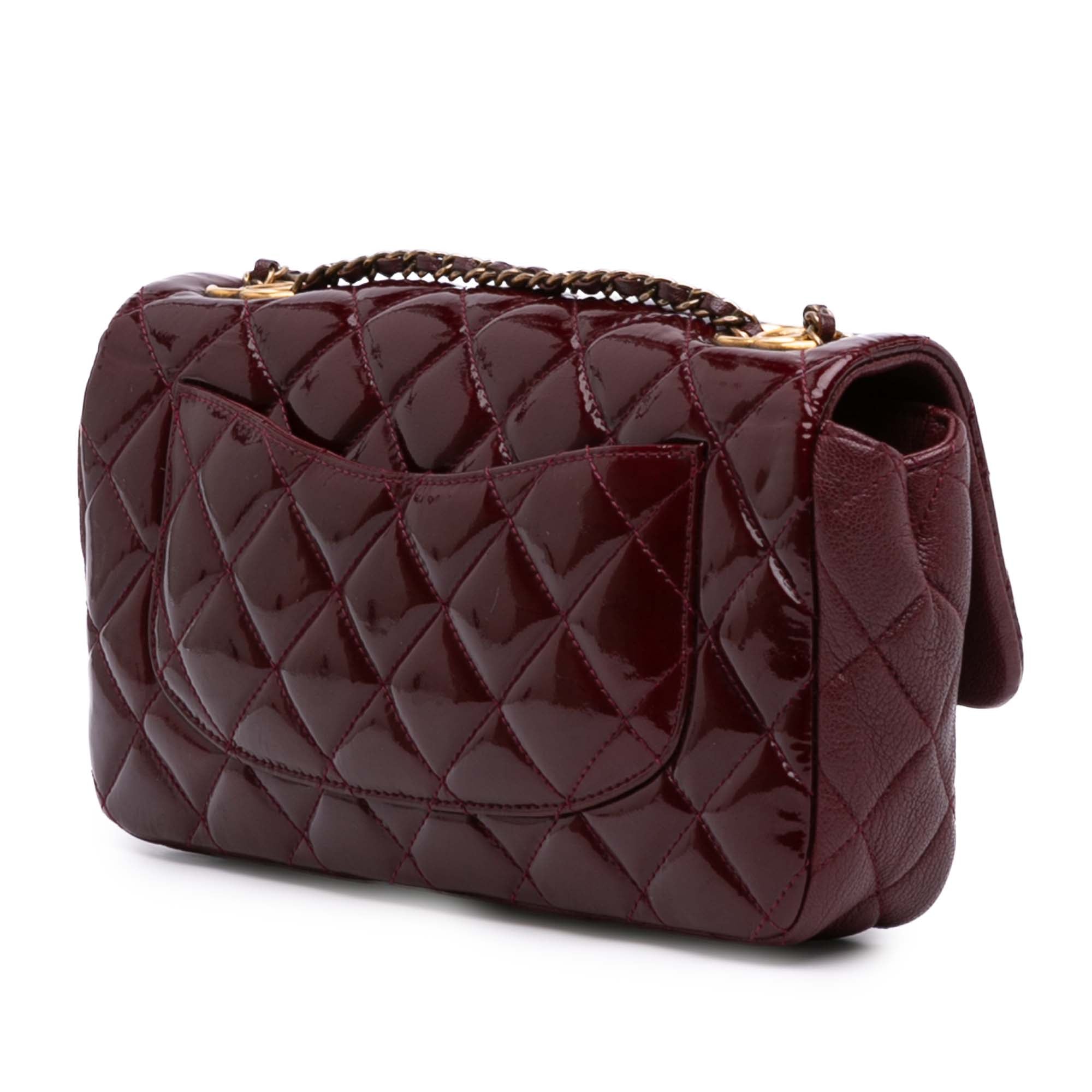 Chanel Paris-Salzburg Medium Patent Goatskin CC Eyelet Flap - image 2