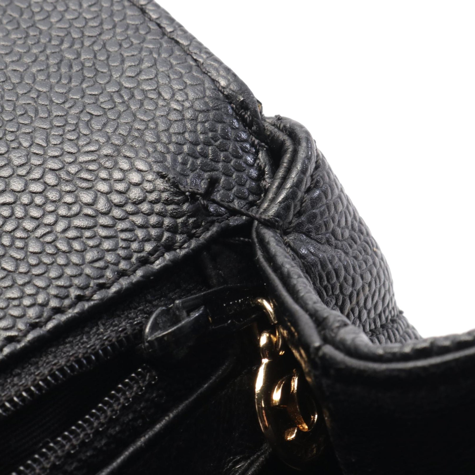 Chanel CC Quilted Caviar Kelly Top Handle Bag - image 6