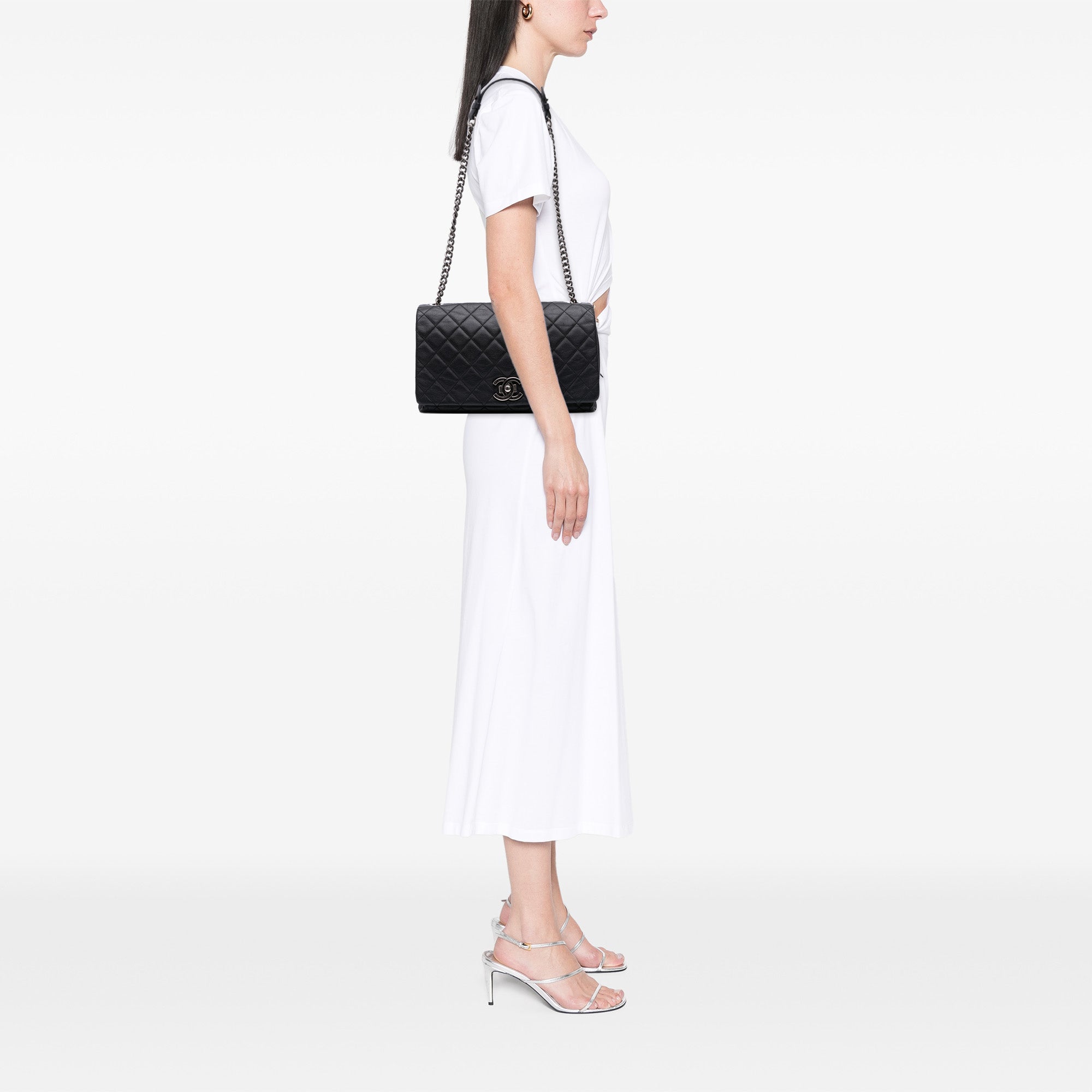 Chanel Large Quilted Goatskin City Rock Flap - image 11