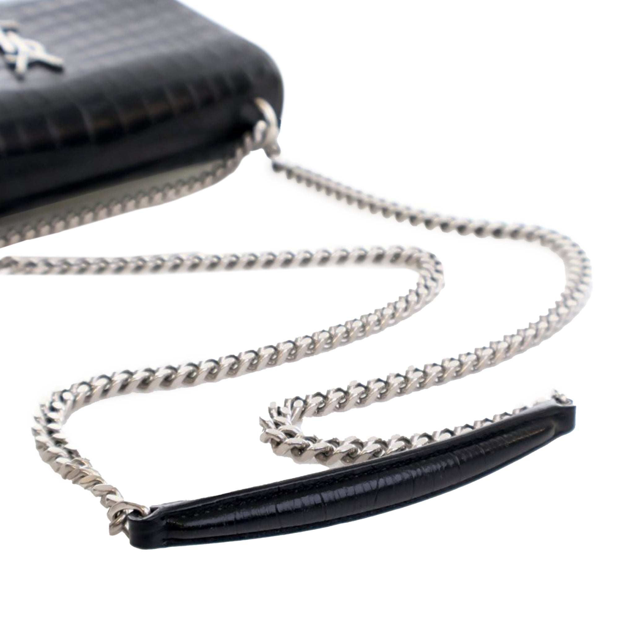 Saint Laurent Medium Croc Embossed Leather Monogram Sunset Crossbody - image 12