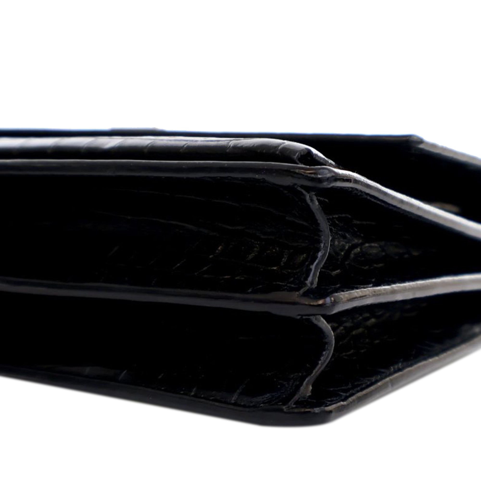Saint Laurent Medium Croc Embossed Leather Monogram Sunset Crossbody - image 9