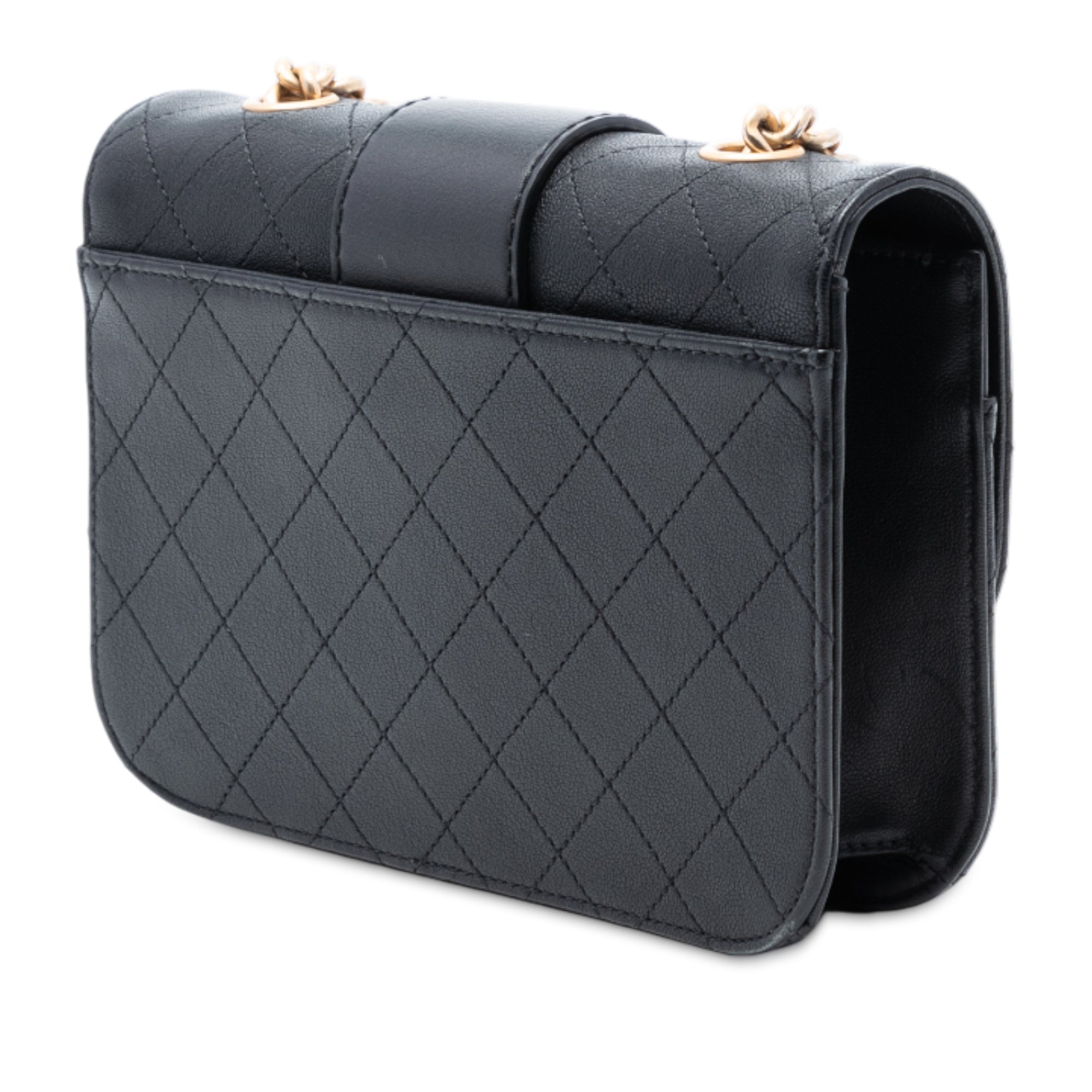 Chanel Quilted Calfskin Front Chain Flap - image 2