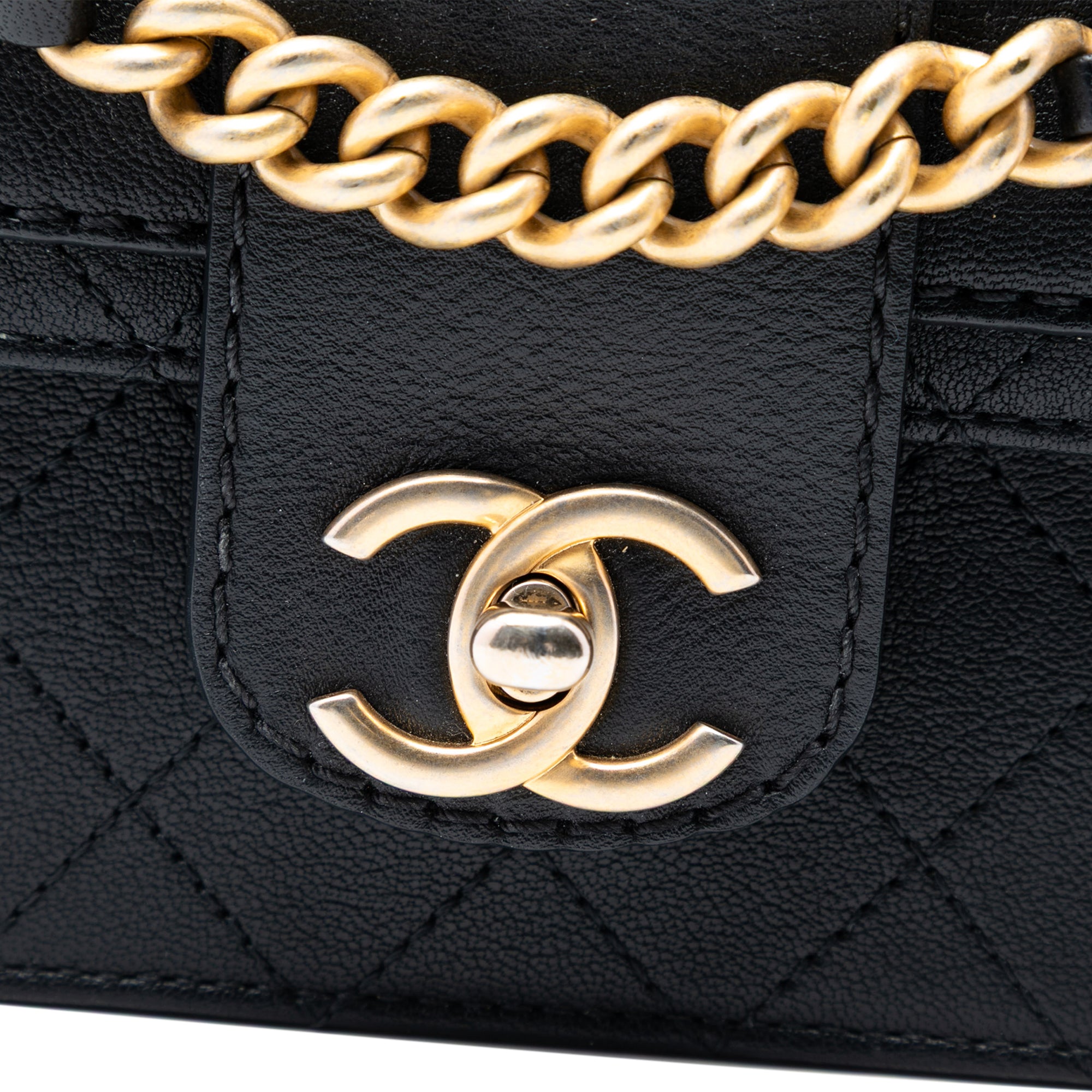 Chanel Quilted Calfskin Front Chain Flap - image 6