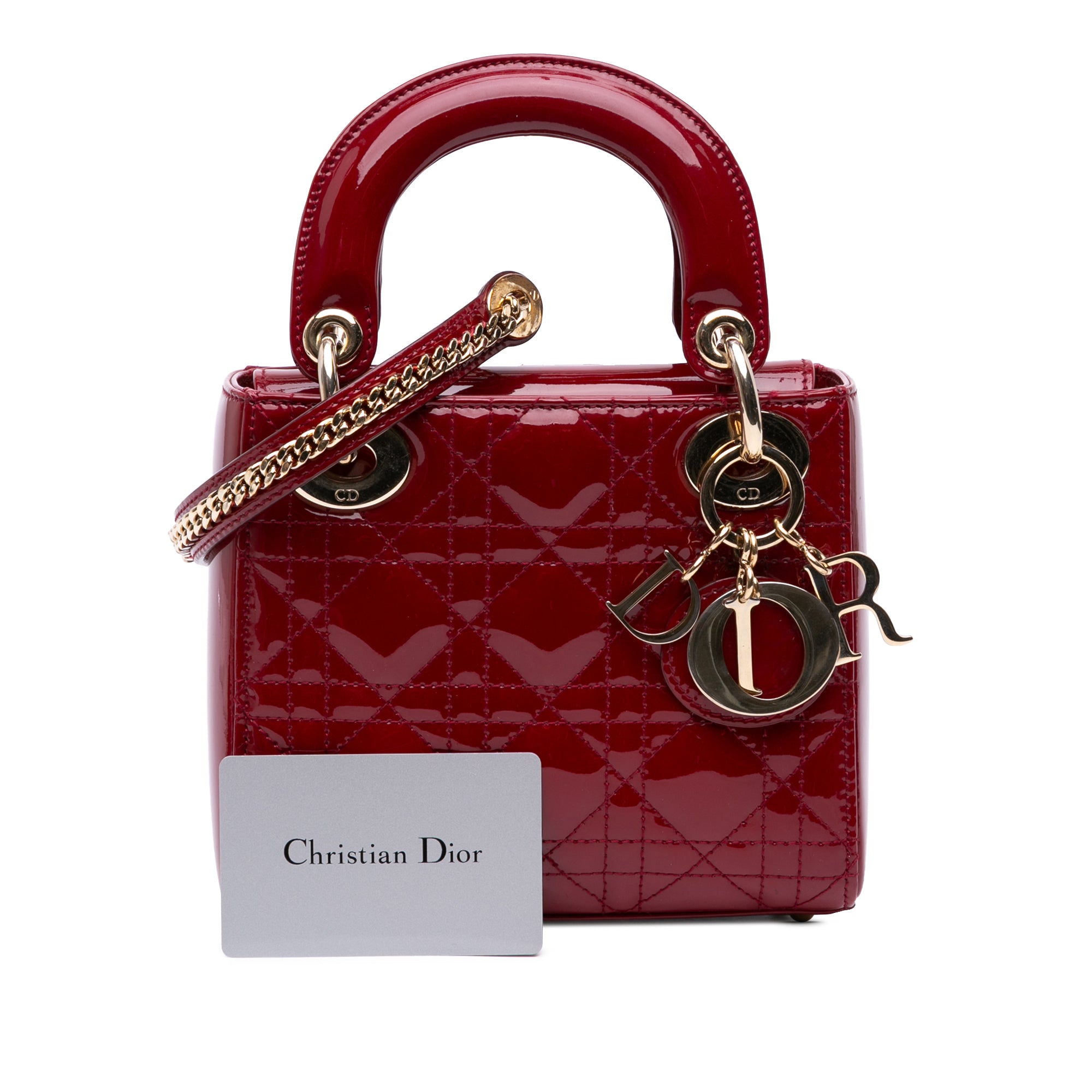 Dior Mini Patent Cannage Lady Dior - image 9