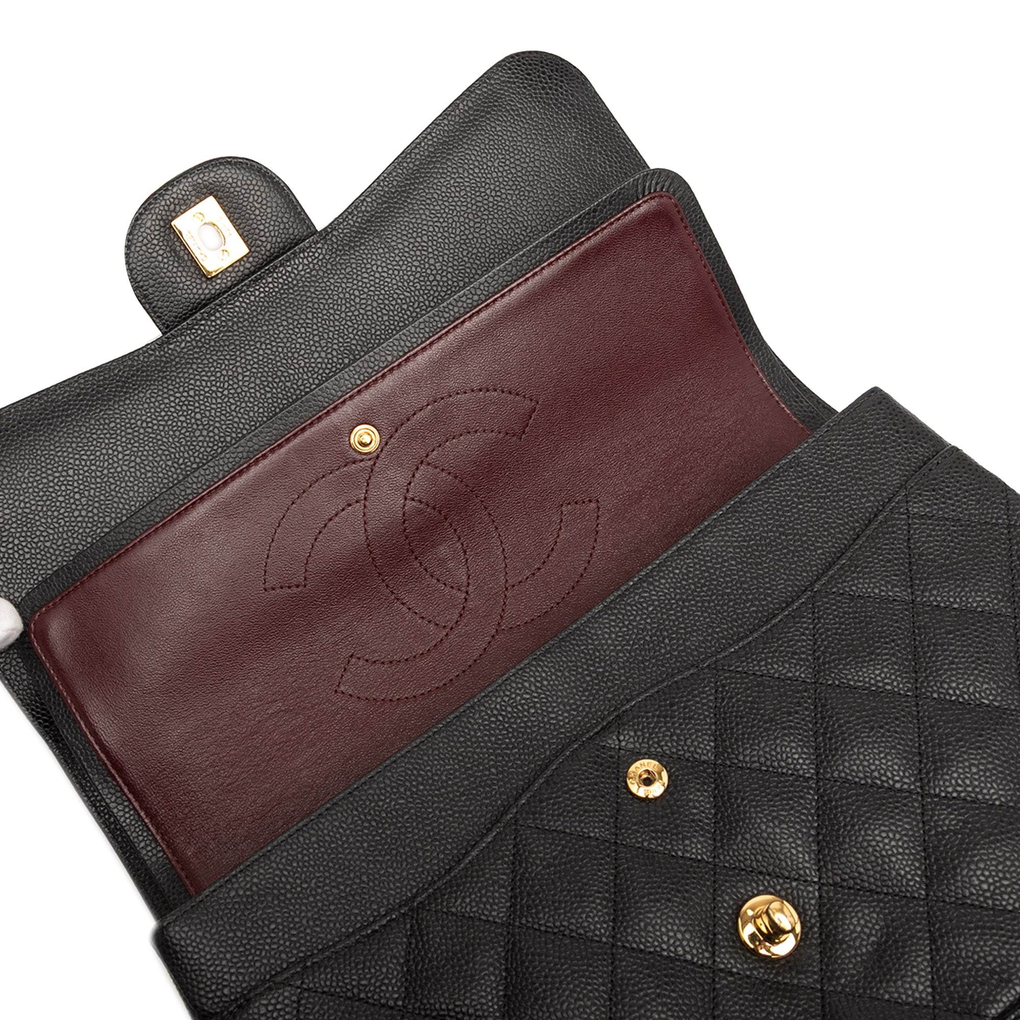 Chanel Jumbo Classic Caviar Double Flap - image 8