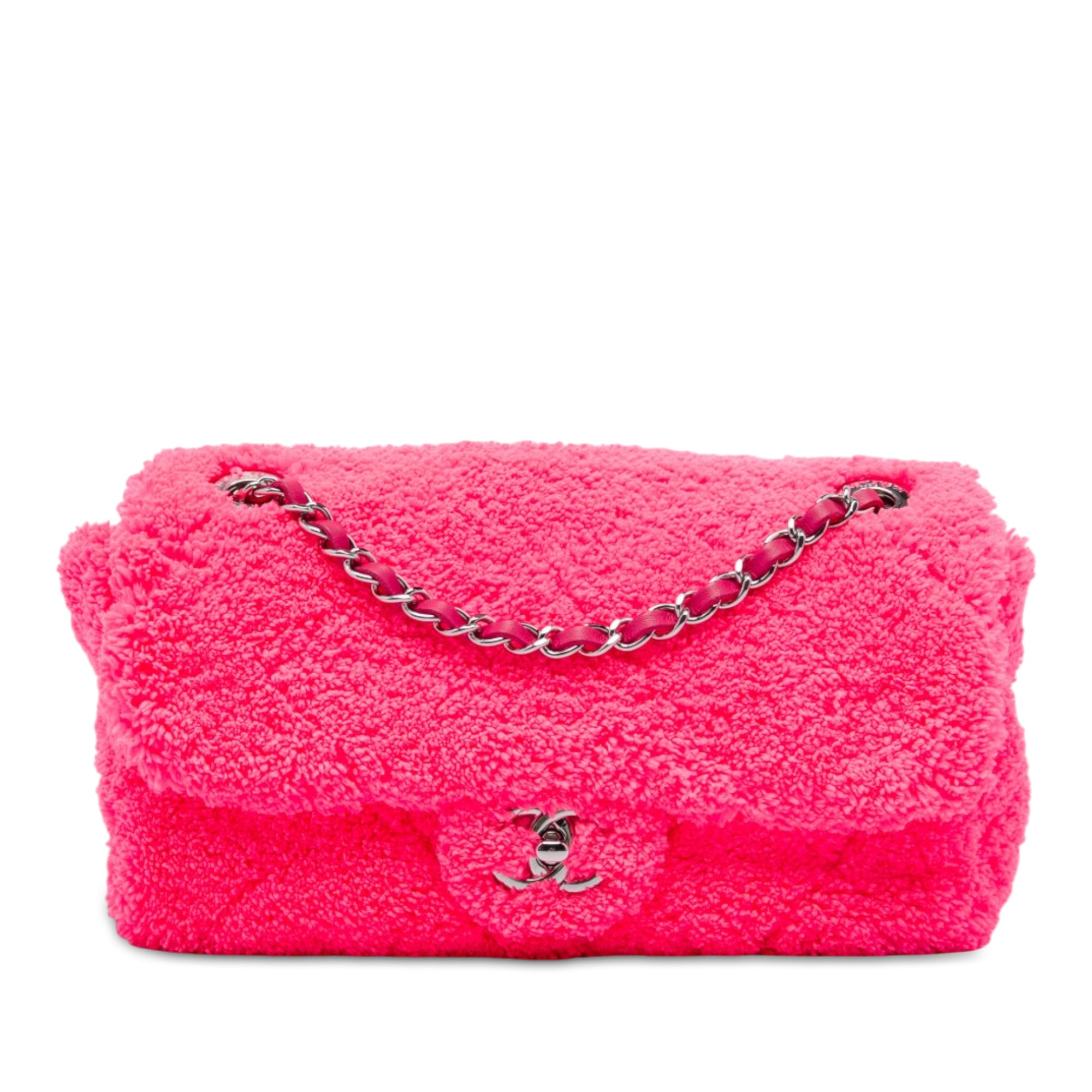 Chanel Medium Quilted Terry Cloth Coco Beach Flap - image 1