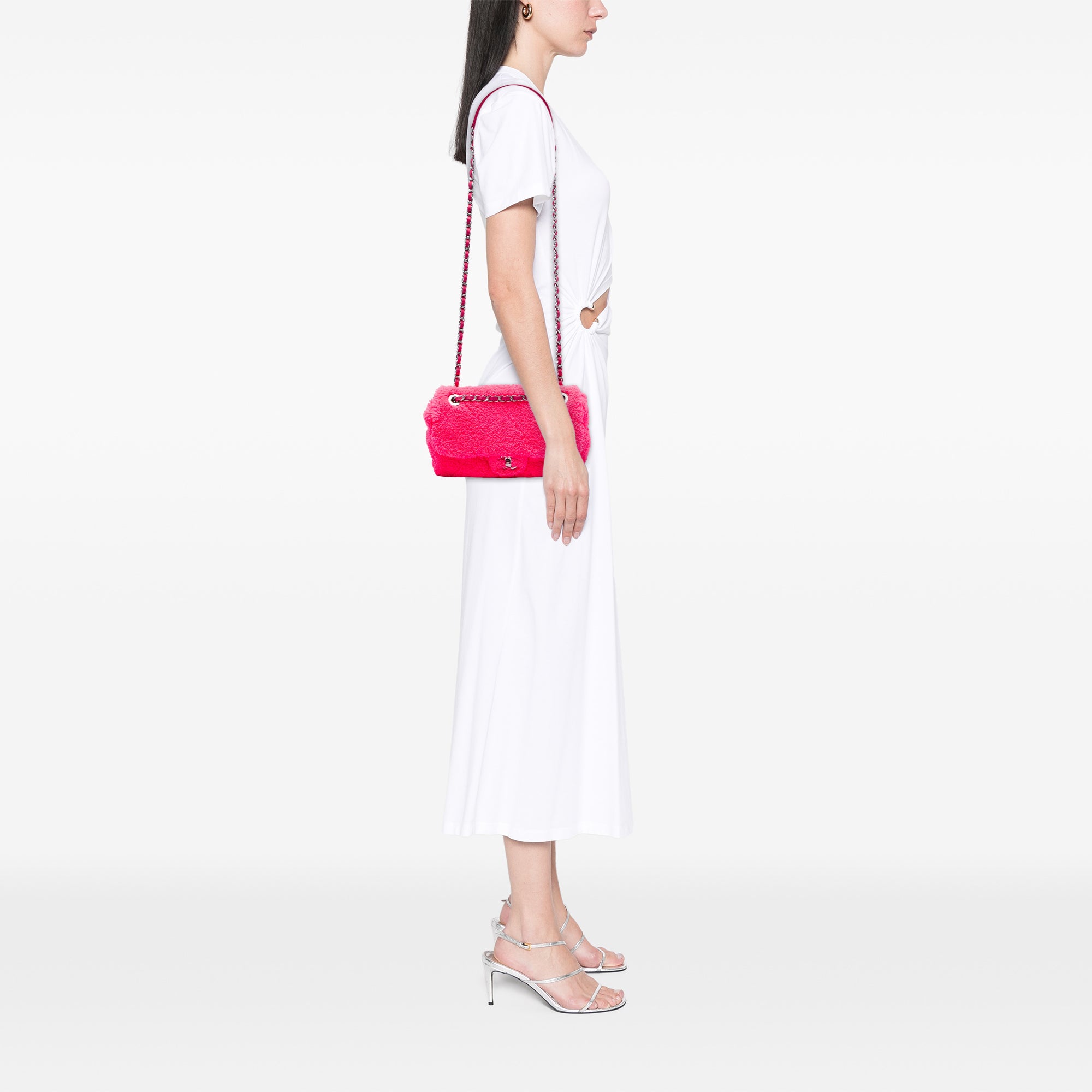 Chanel Medium Quilted Terry Cloth Coco Beach Flap - image 5