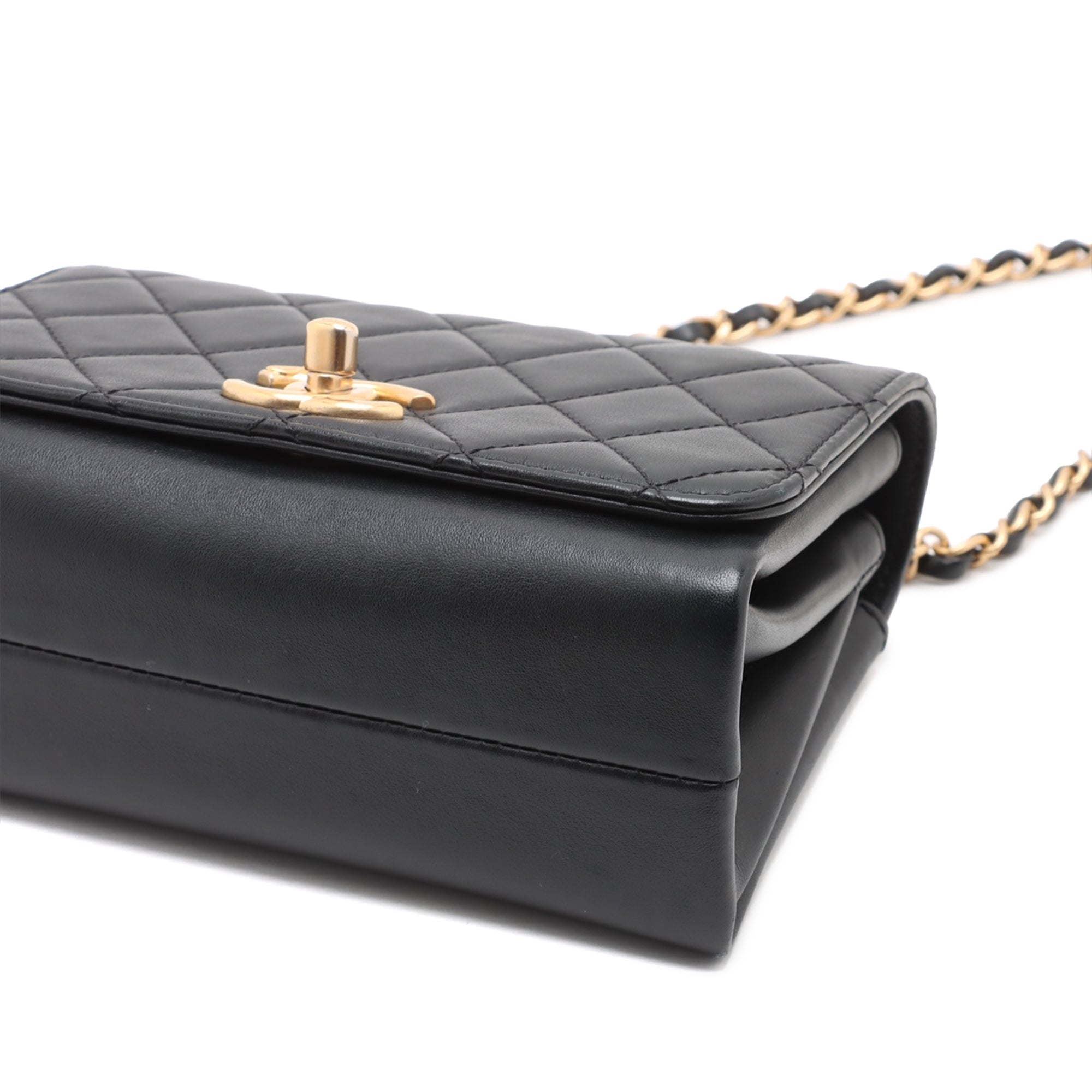 Chanel Mini Quilted Lambskin Pearl Boy Chain Flap - image 9