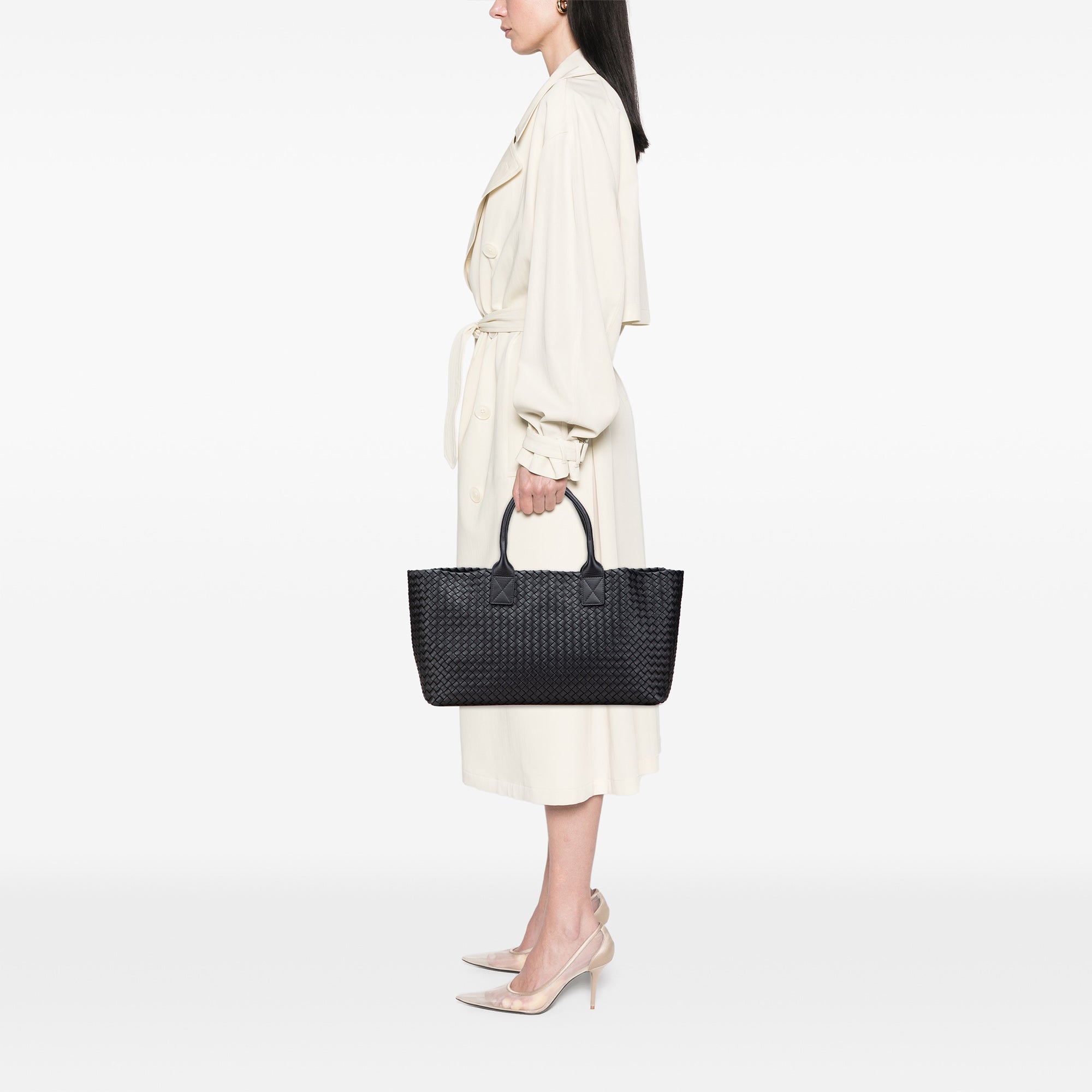 Bottega Veneta Medium Lambskin Intreccio Cabat Tote - image 9