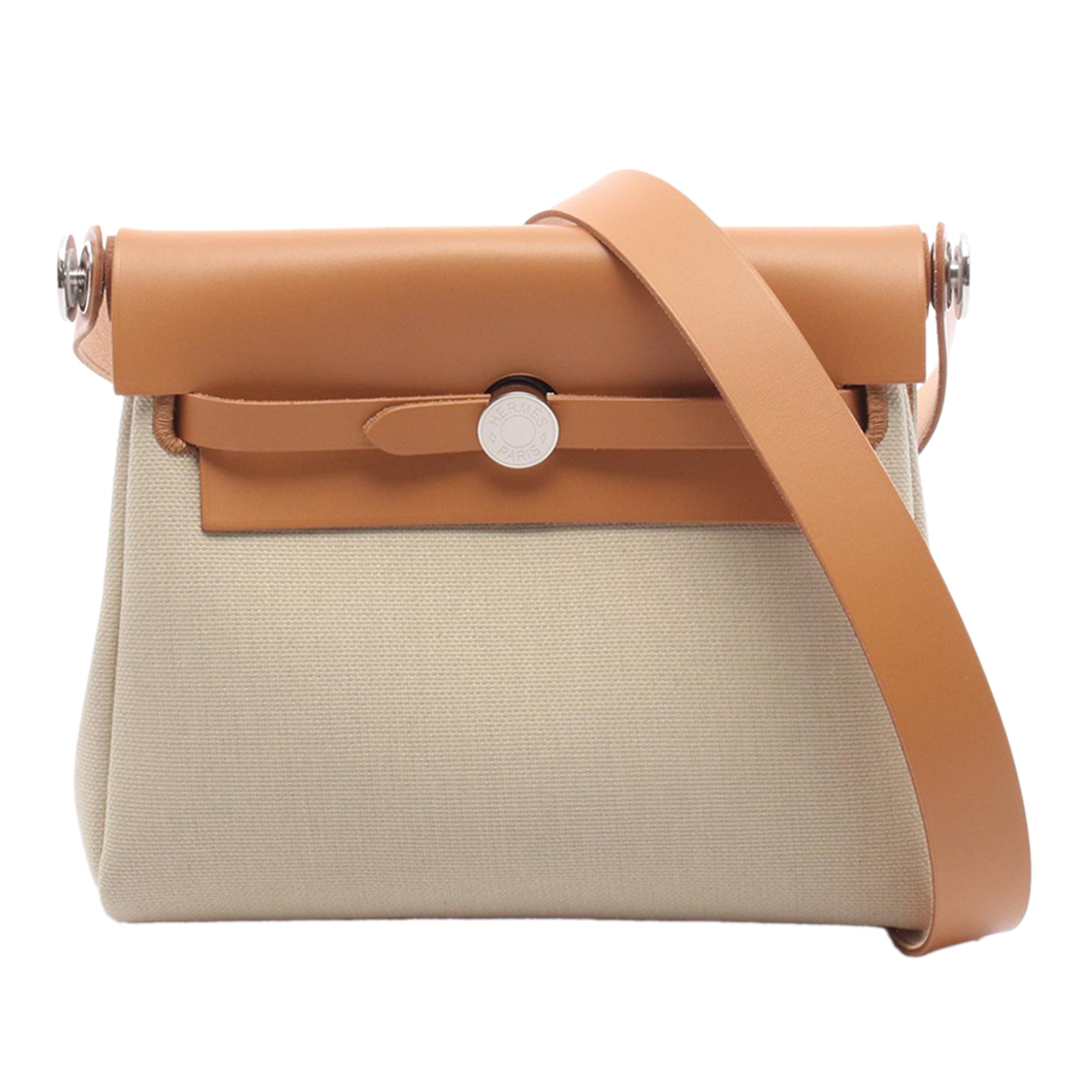 Hermès Military Toile and Vache Hunter Herbag Zip 20 - image 1