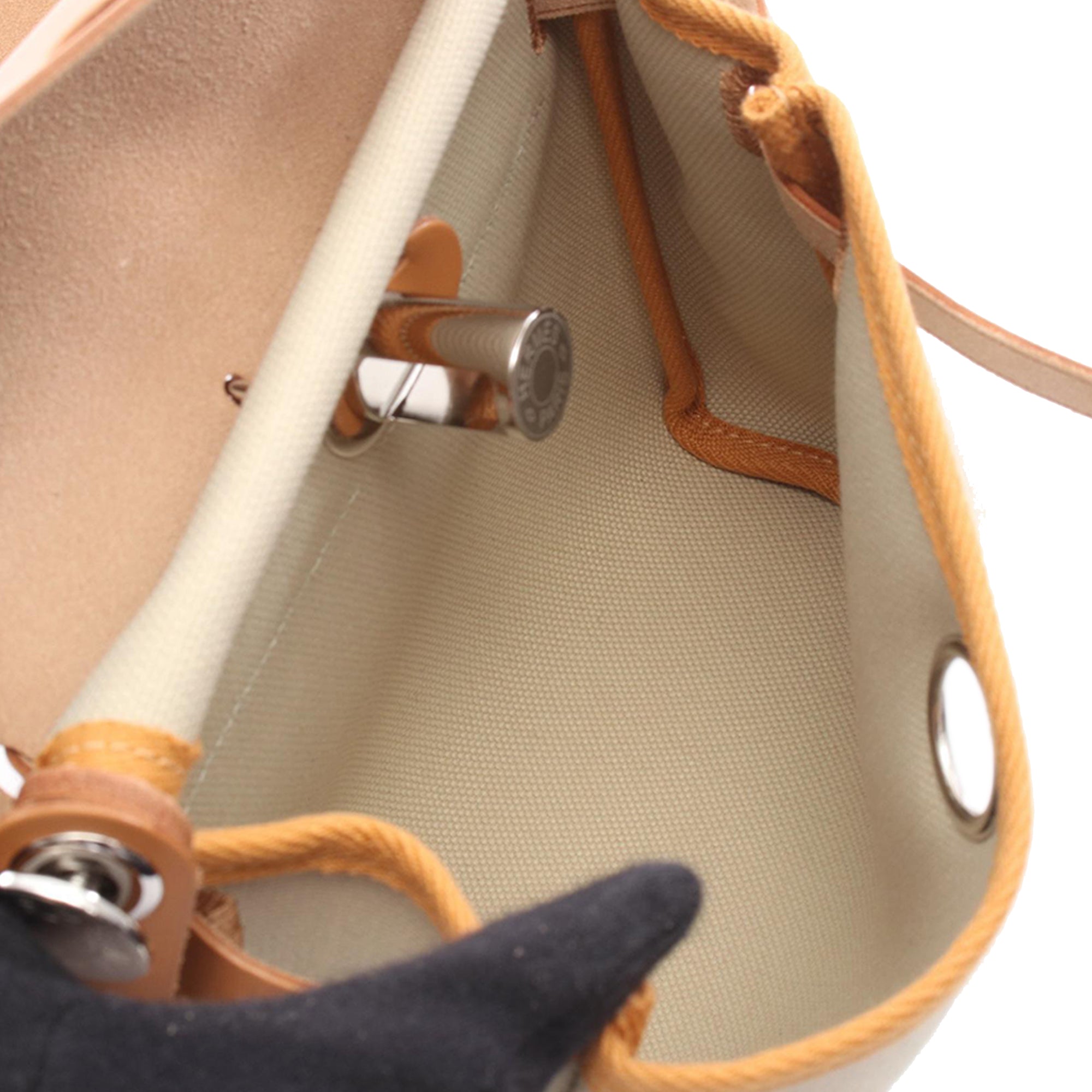 Hermès Military Toile and Vache Hunter Herbag Zip 20 - image 3