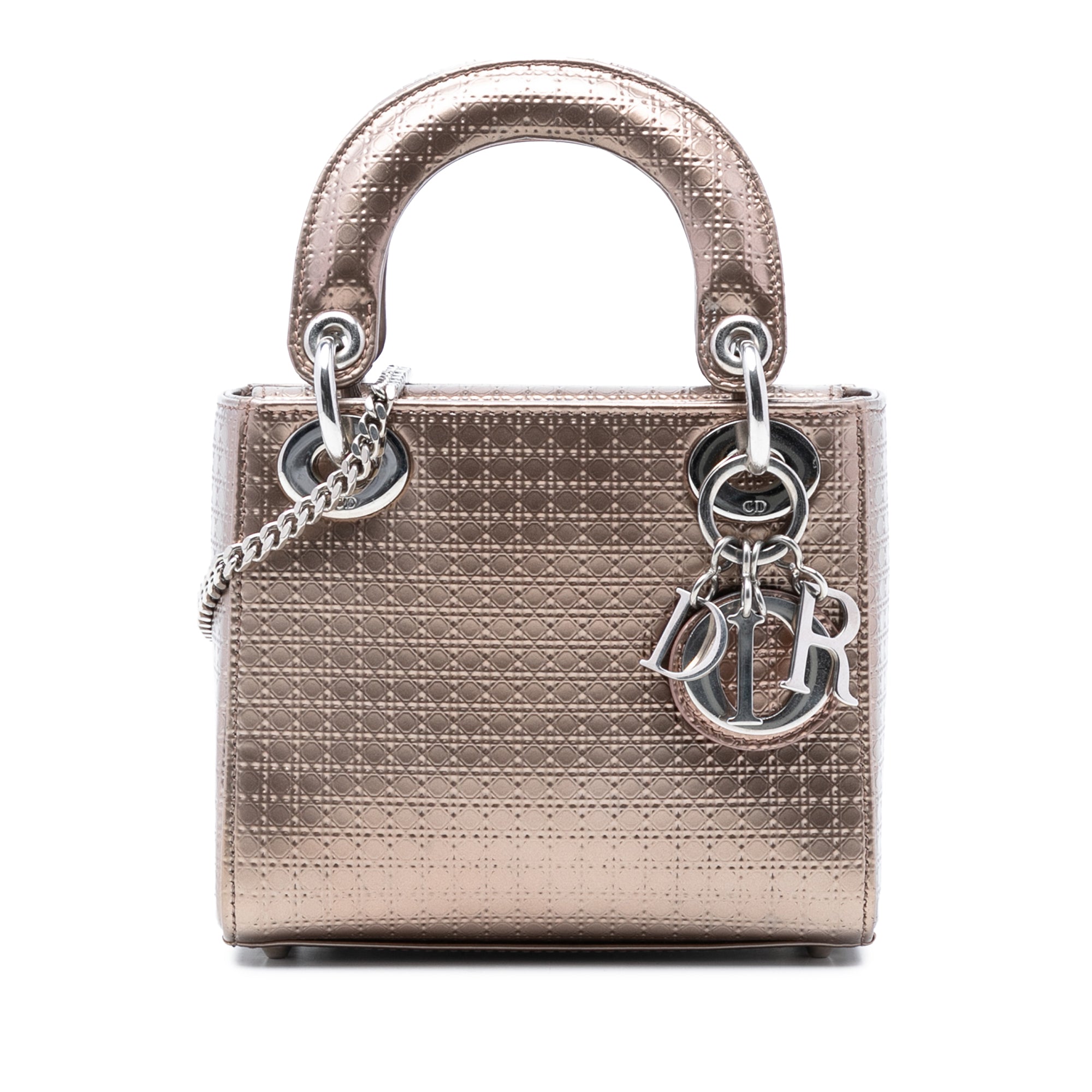 Dior Mini Metallic Patent Microcannage Lady Dior - image 1