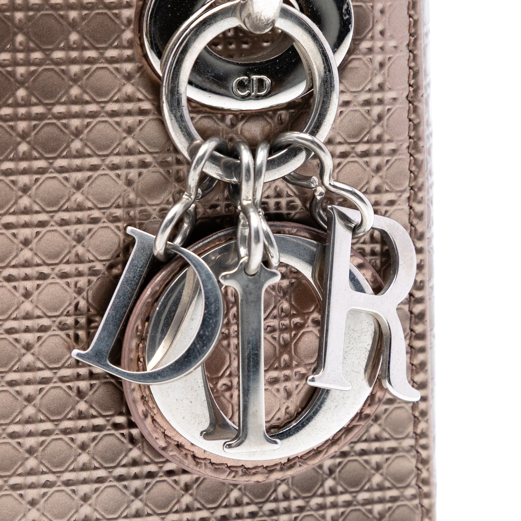 Dior Mini Metallic Patent Microcannage Lady Dior - image 5