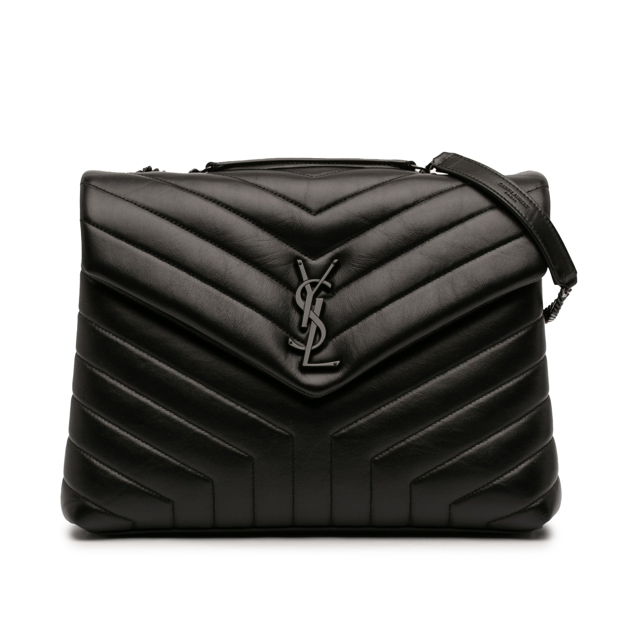 Saint Laurent Medium Matelasse Calfskin Monogram Monochrome LouLou Shoulder Bag - image 1