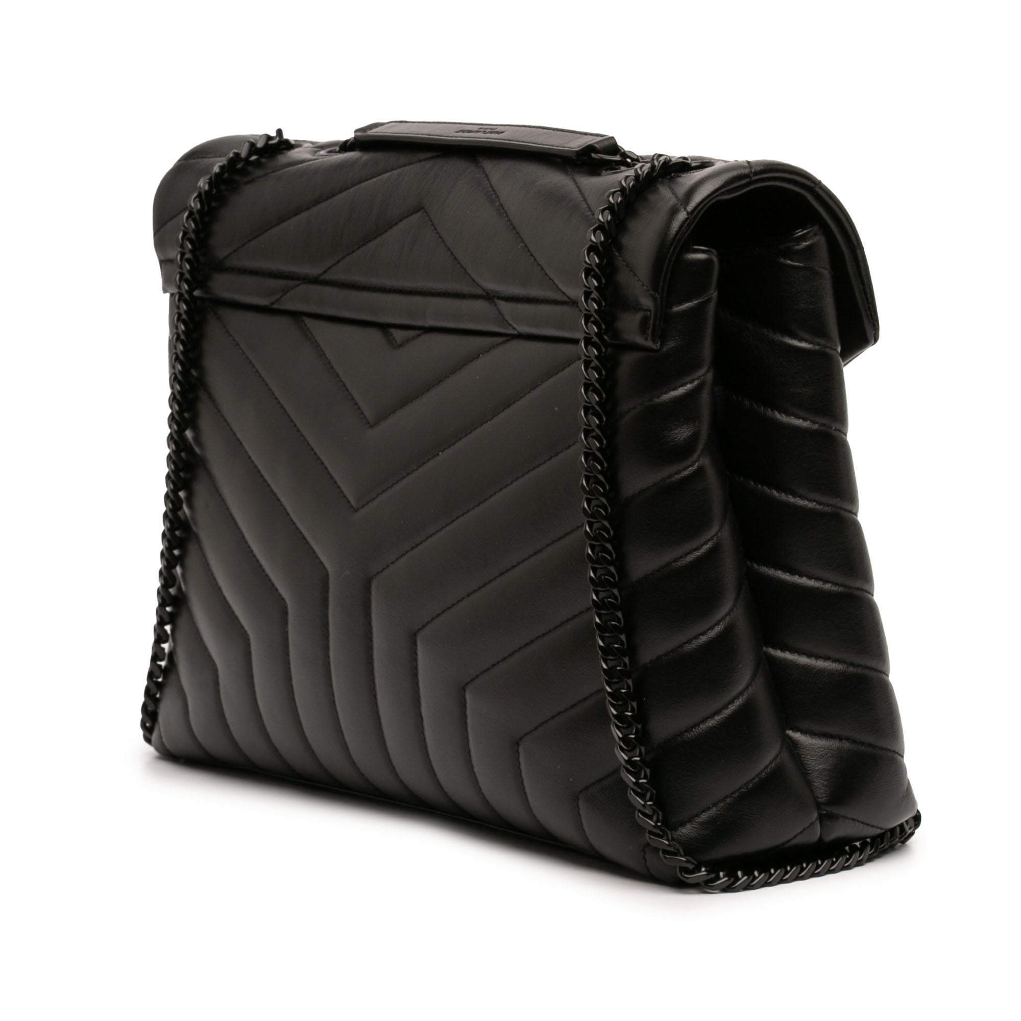 Saint Laurent Medium Matelasse Calfskin Monogram Monochrome LouLou Shoulder Bag - image 2