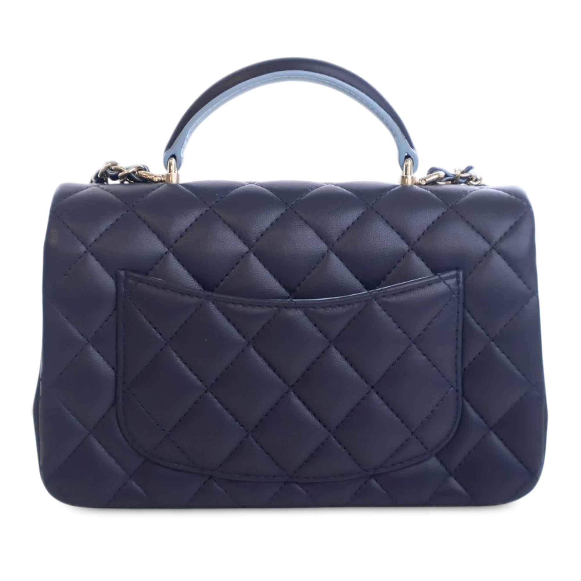 Chanel Mini Rectangular Lambskin Top Handle Flap - image 3