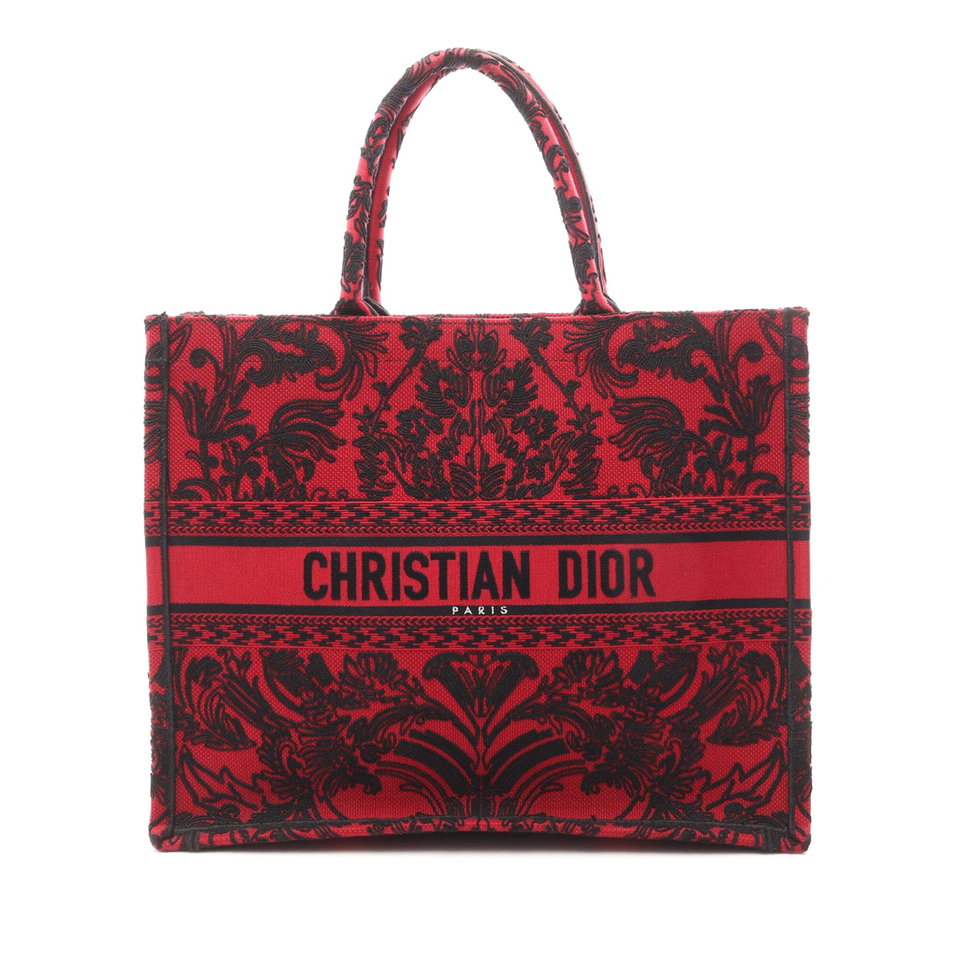 Dior Large Canvas Embroidered Book Tote - image 1