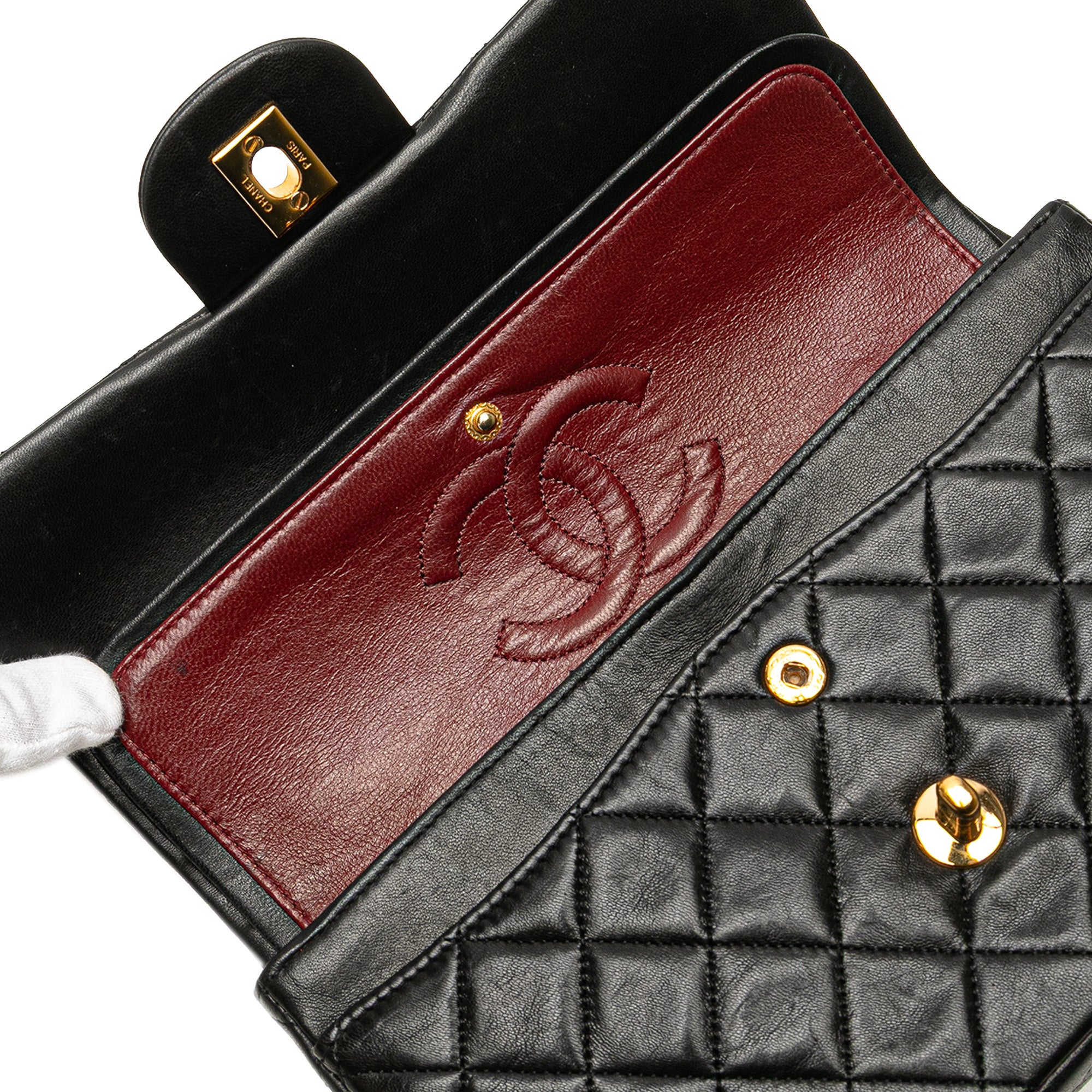 Chanel Small Classic Lambskin Double Flap - image 9