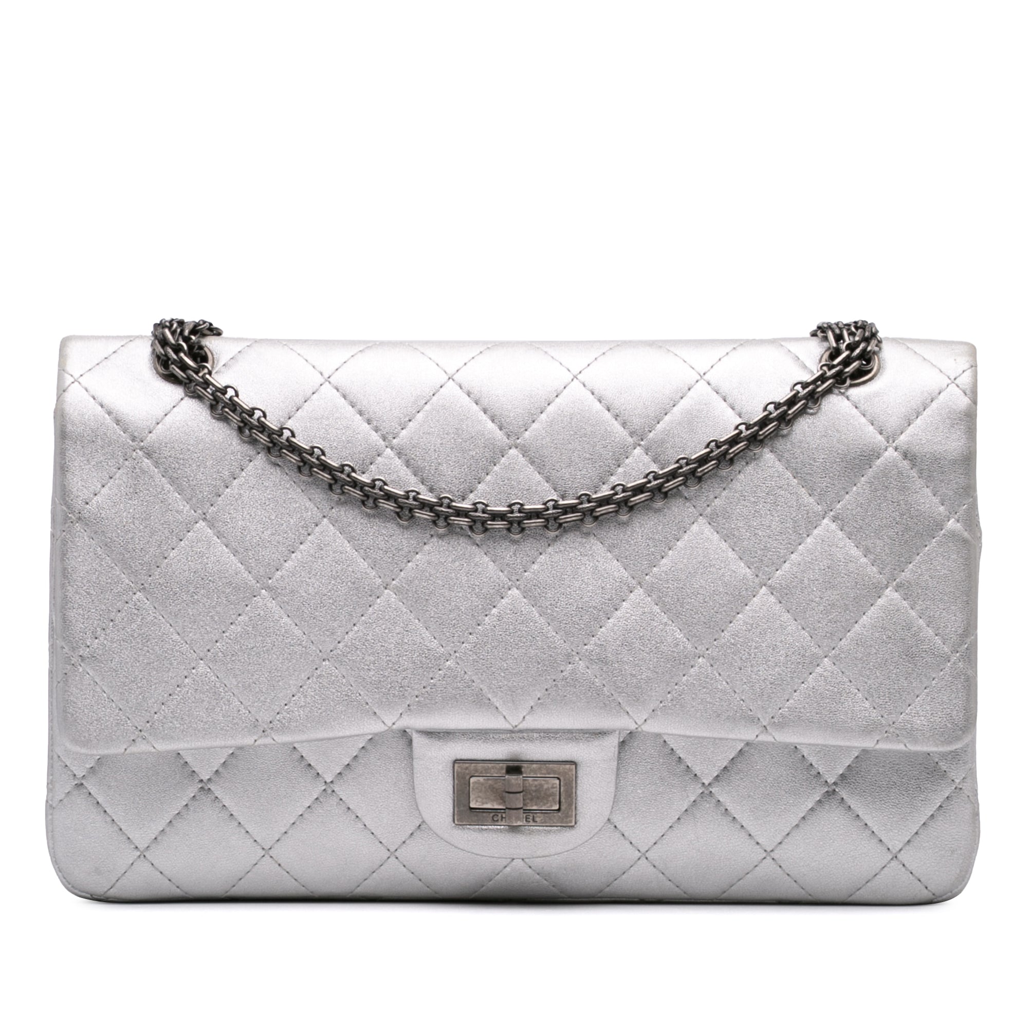 Chanel Reissue 2.55 Metallic Lambskin Double Flap 227 - image 1
