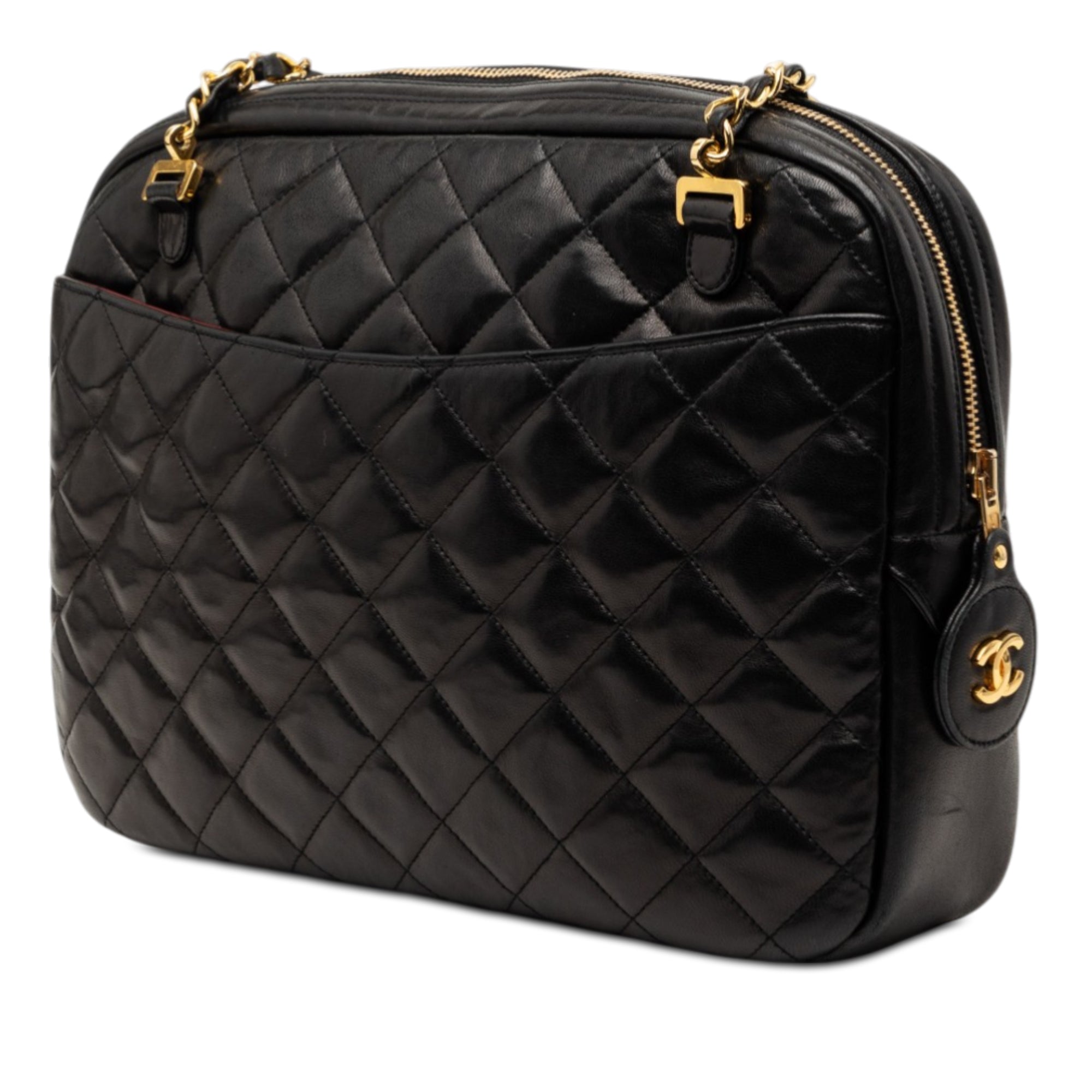 Chanel CC Quilted Lambskin Chain Camera Bag - image 2
