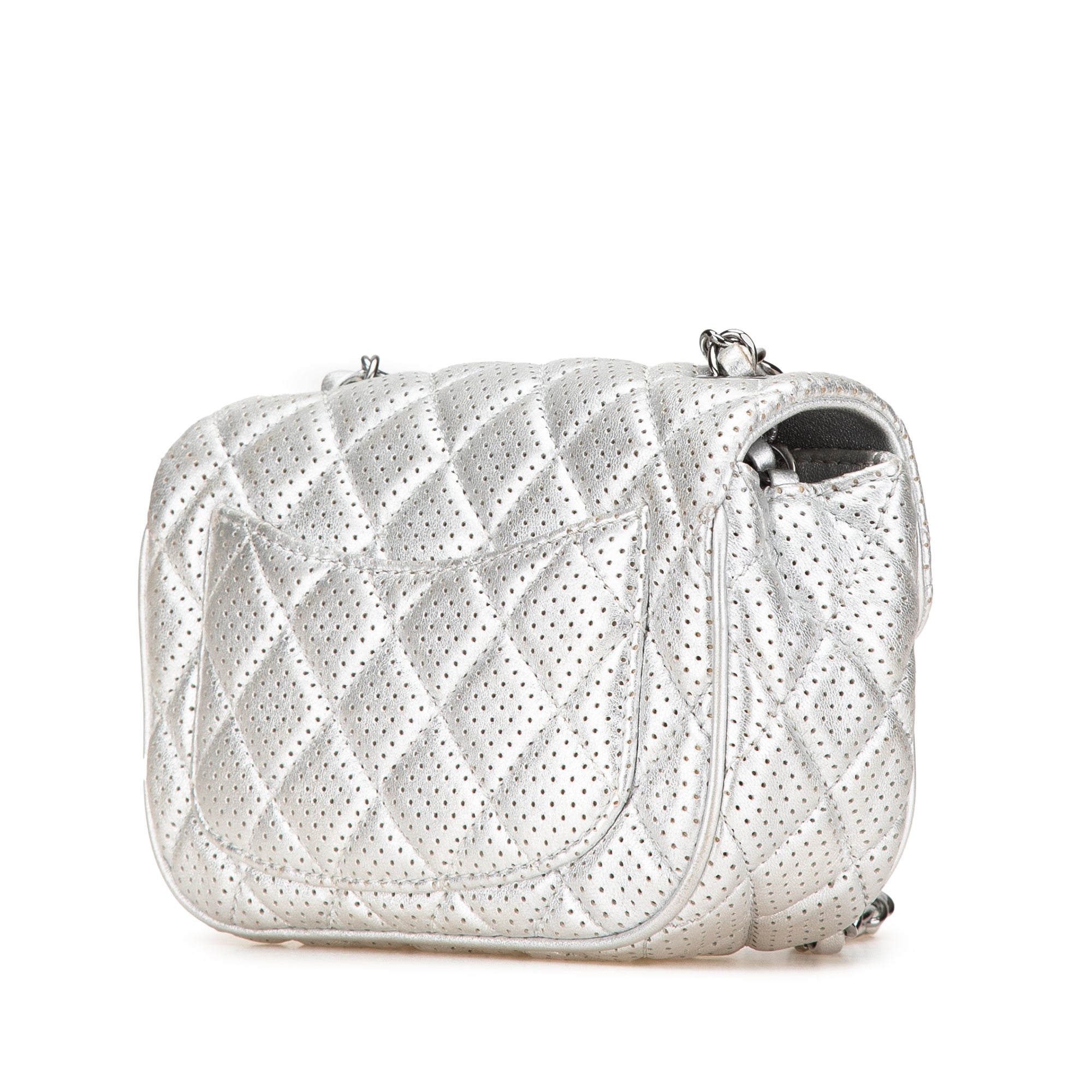 Chanel Mini Perforated Lambskin Punch Flap - image 2