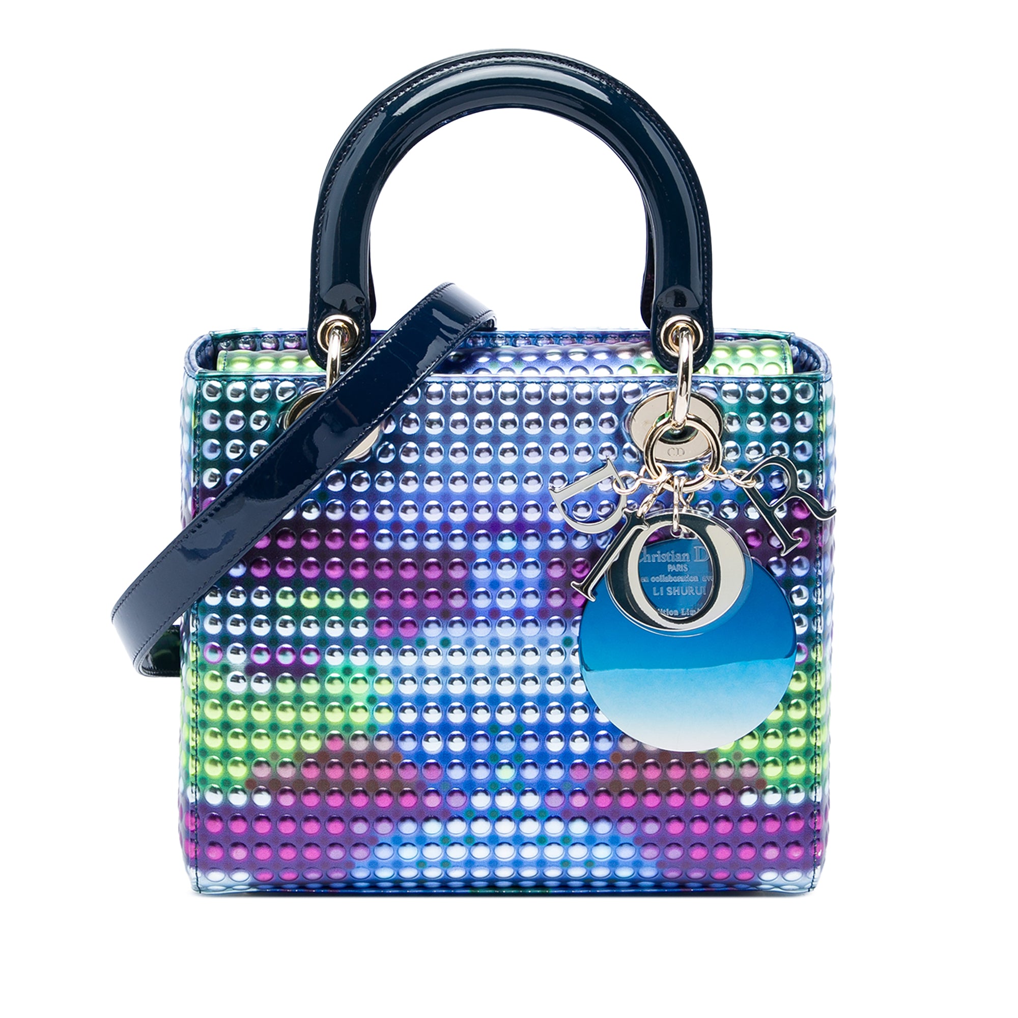 Dior Dior Lady Art No 3 Edition Li Shurui Medium Calfskin Printed and Studded Lady Dior - image 1