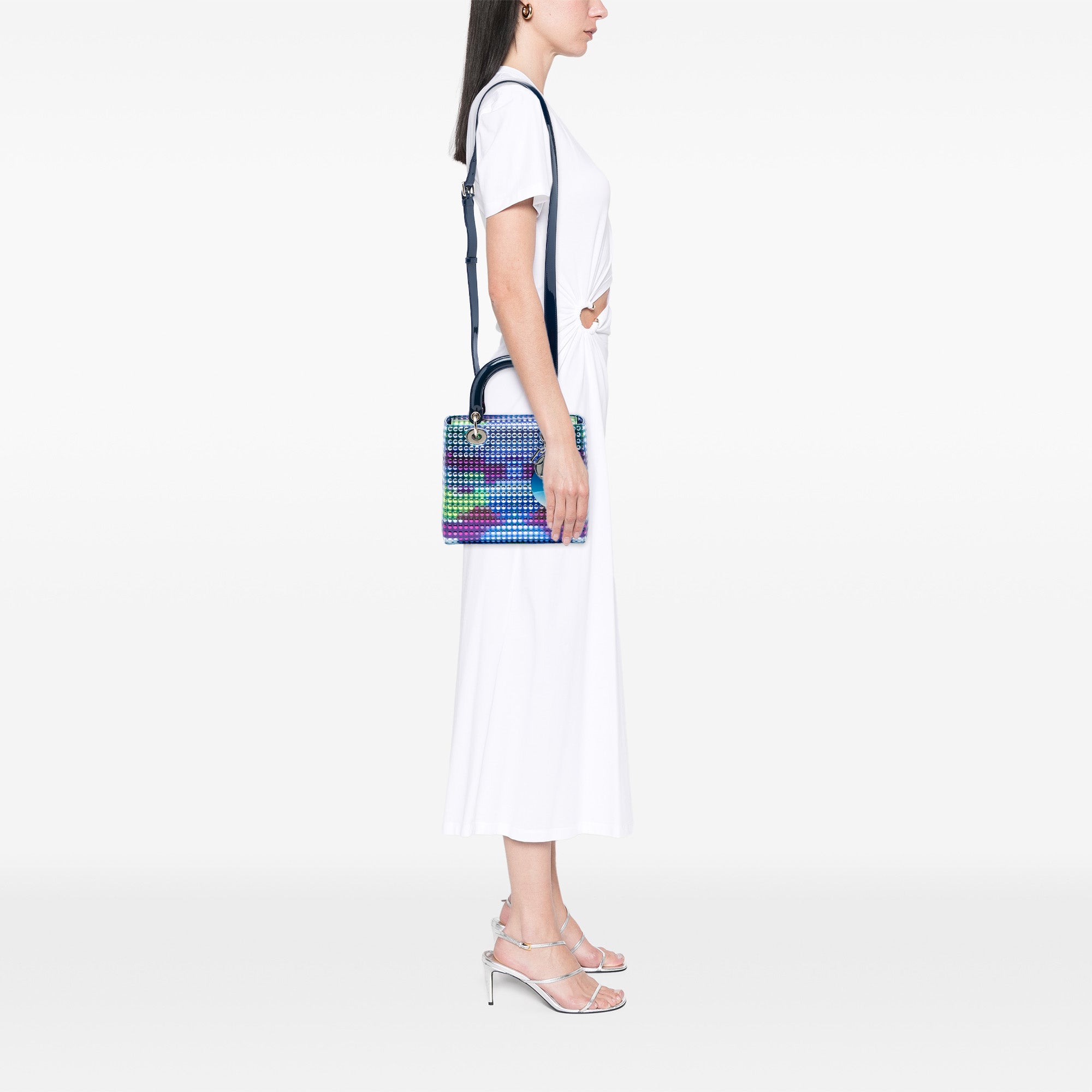 Dior Dior Lady Art No 3 Edition Li Shurui Medium Calfskin Printed and Studded Lady Dior - image 5