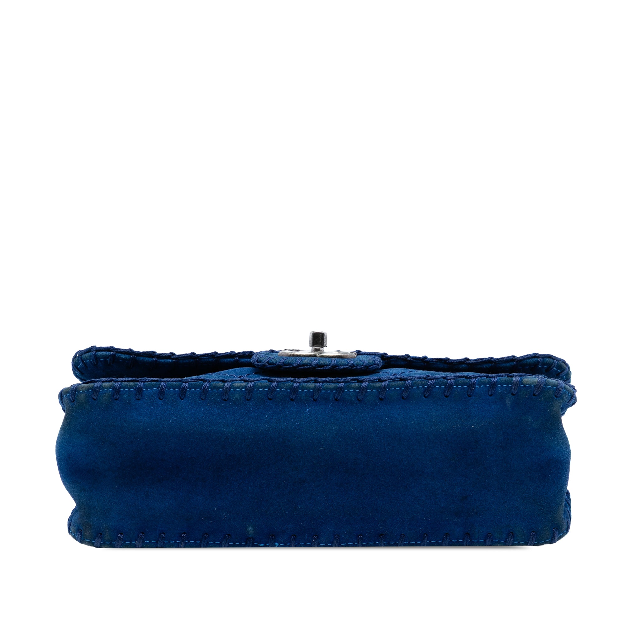 Chanel Medium CC Quilted Suede Whipstitch Single Flap - image 3