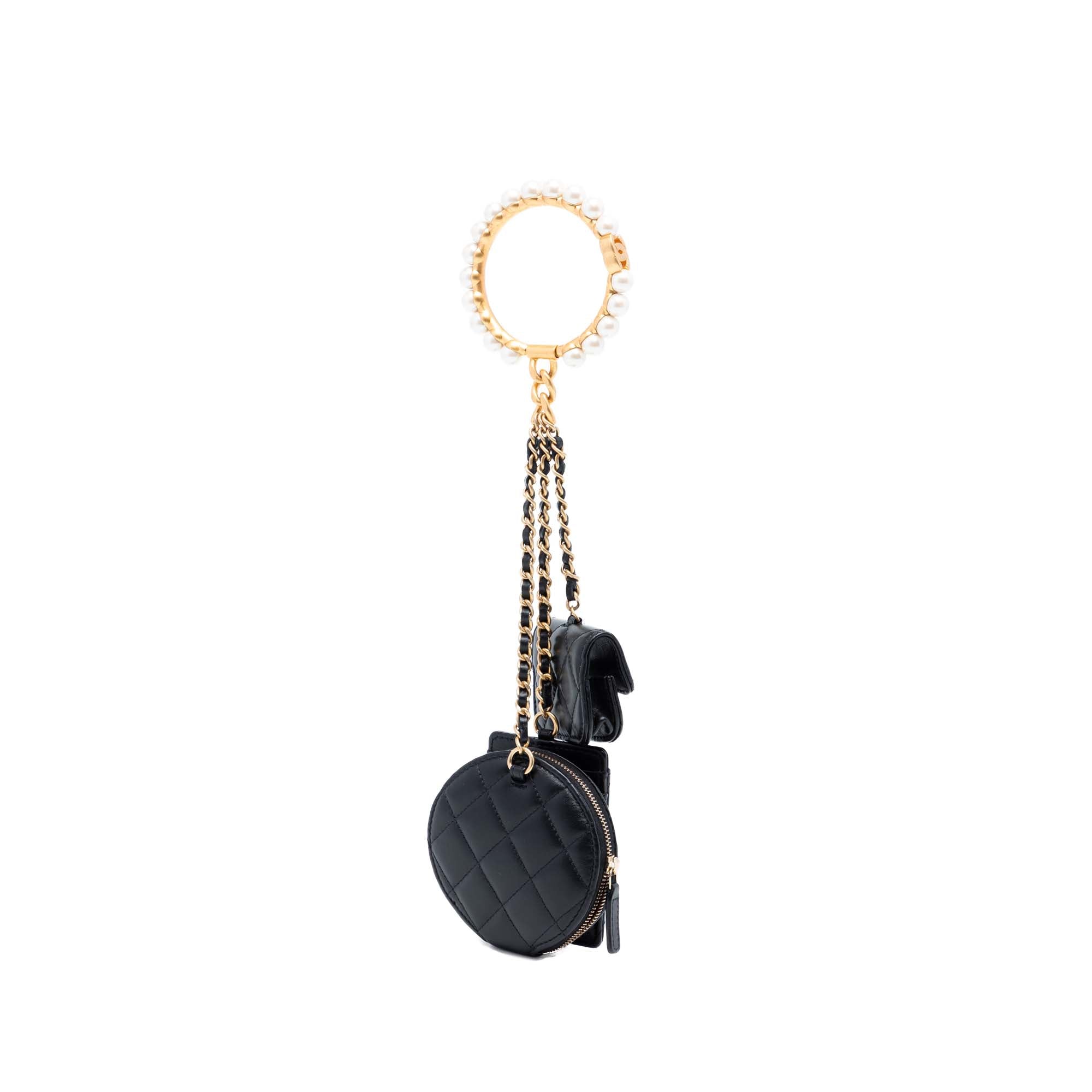 Chanel Quilted Lambskin Pearl Crown CC Wristlet Multi Pouches - image 2