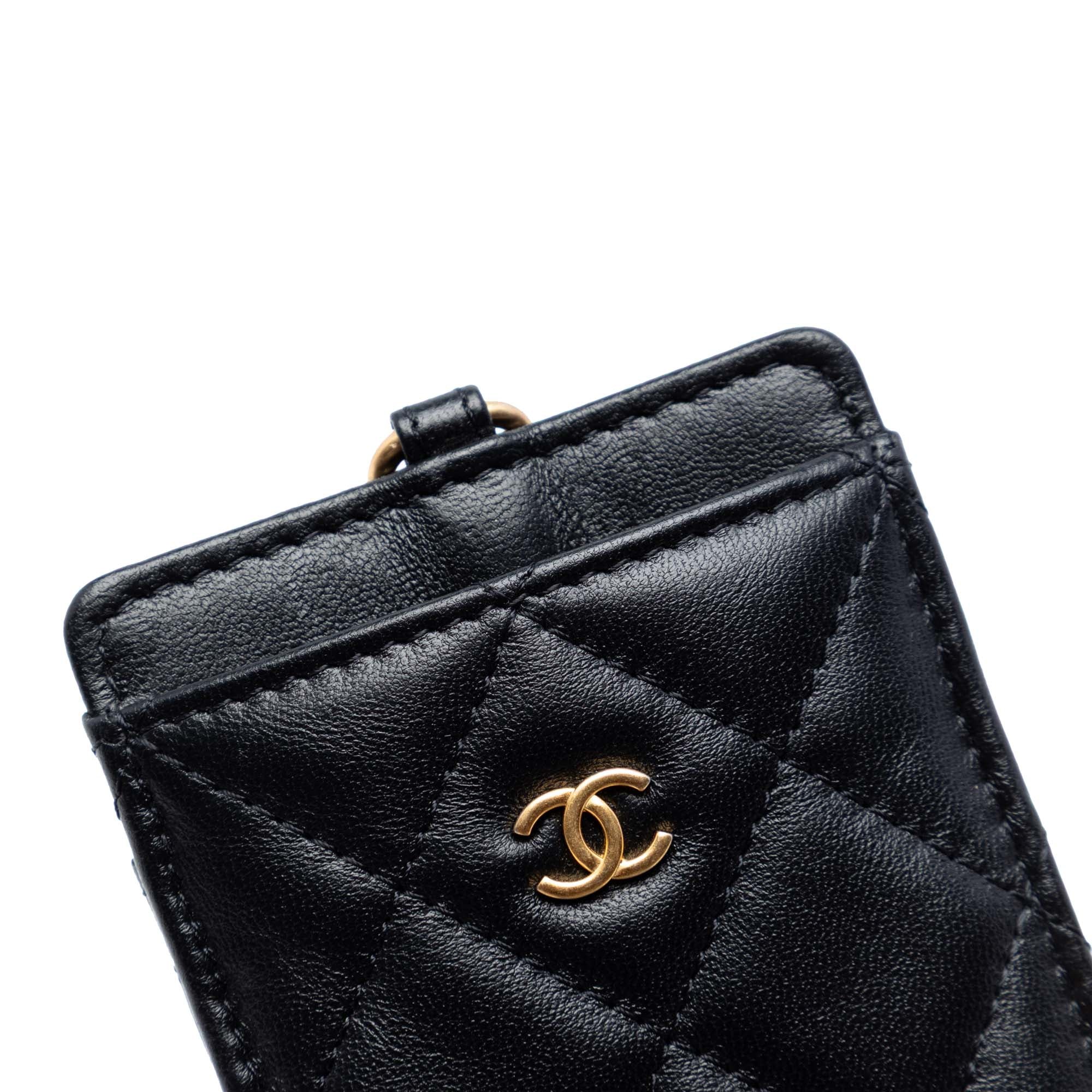 Chanel Quilted Lambskin Pearl Crown CC Wristlet Multi Pouches - image 4