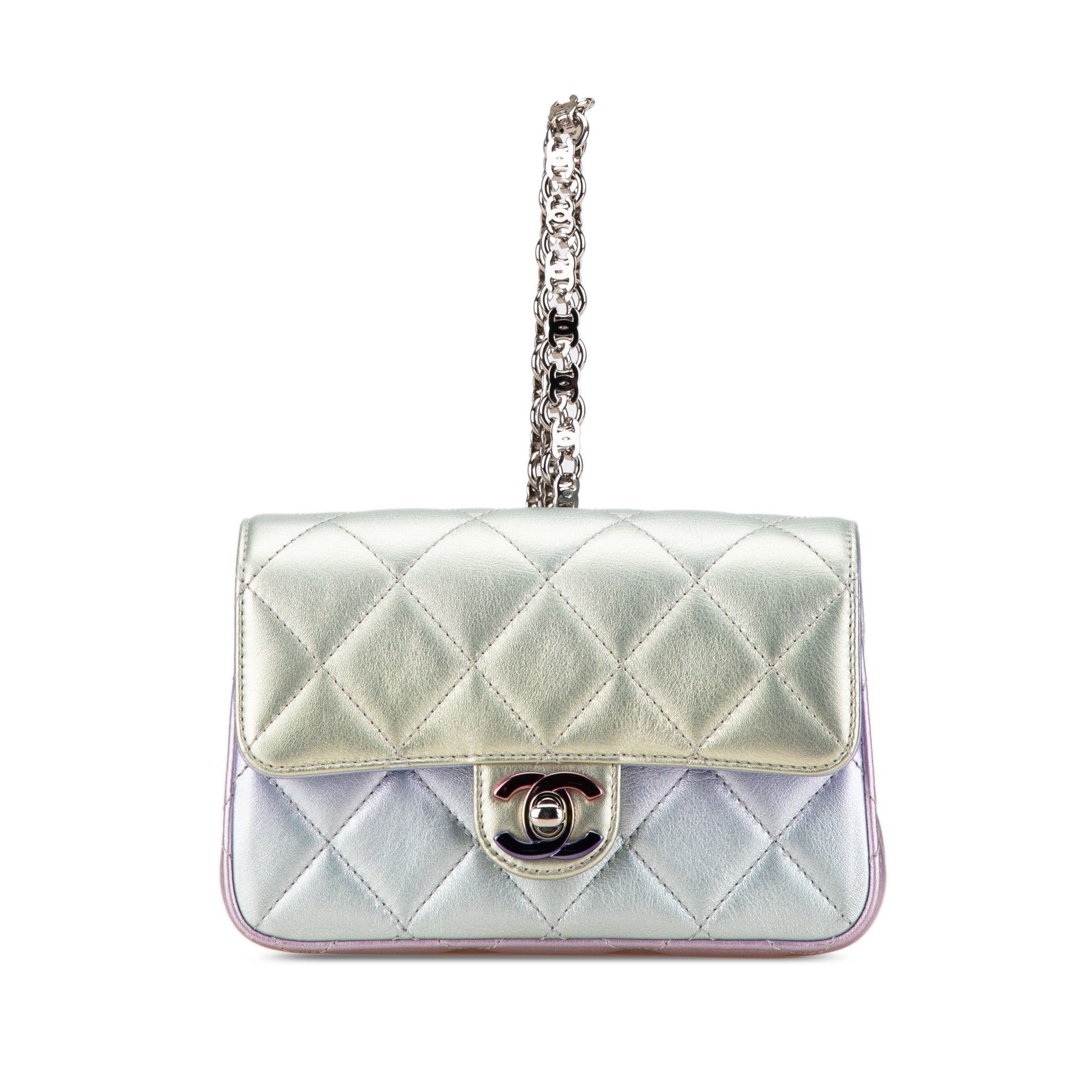 Chanel Quilted Gradient Metallic Calfskin Clutch - image 1