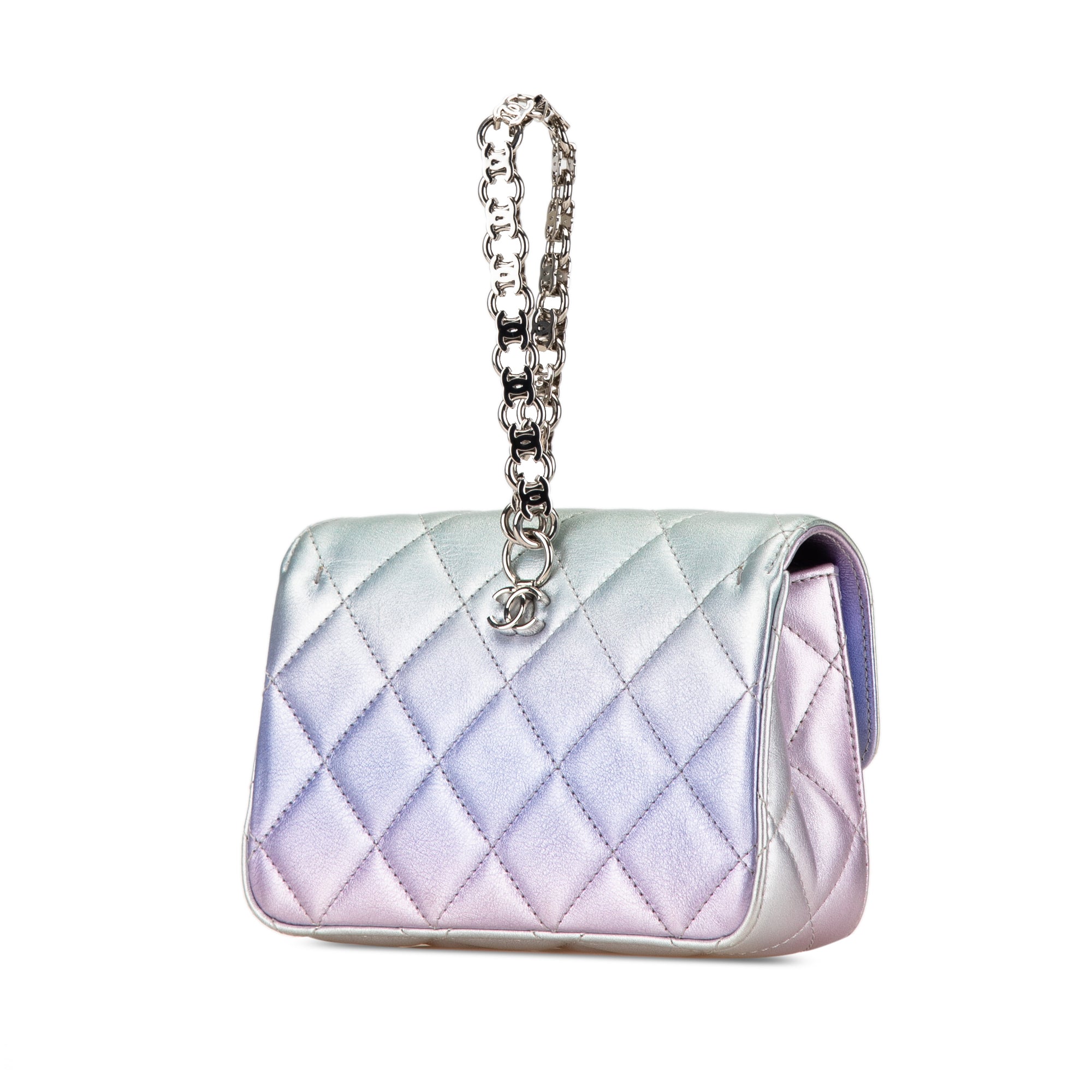 Chanel Quilted Gradient Metallic Calfskin Clutch - image 2