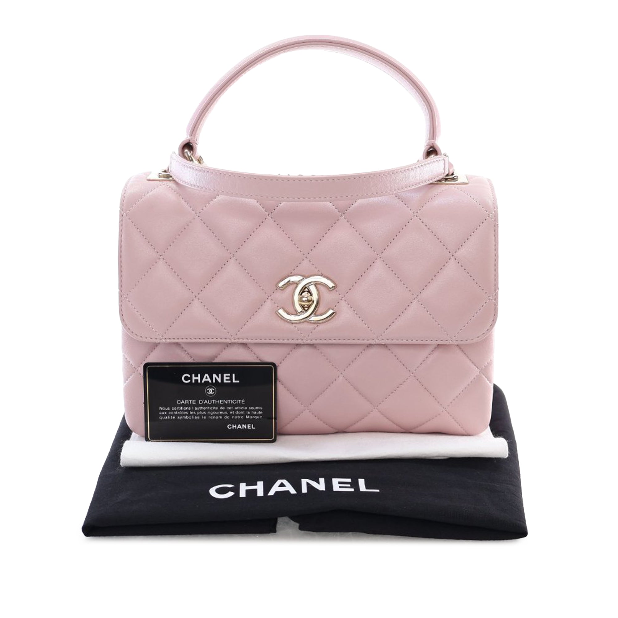 Chanel Small Lambskin Trendy CC Top Handle Bag - image 13