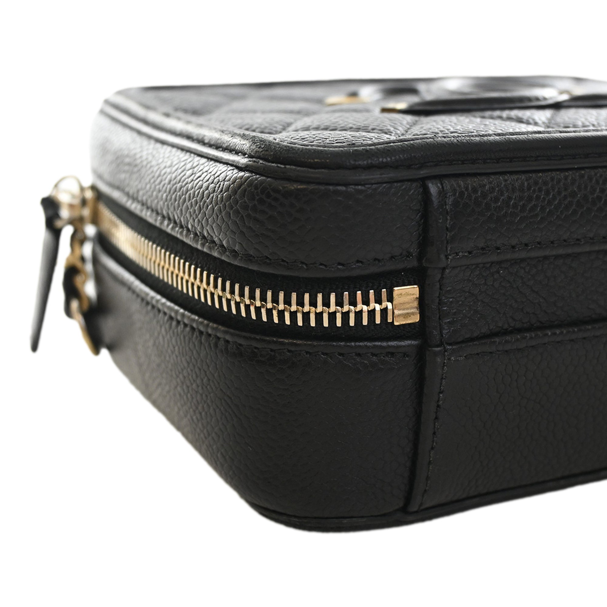 Chanel Small Caviar CC Filigree Vanity Case - image 11