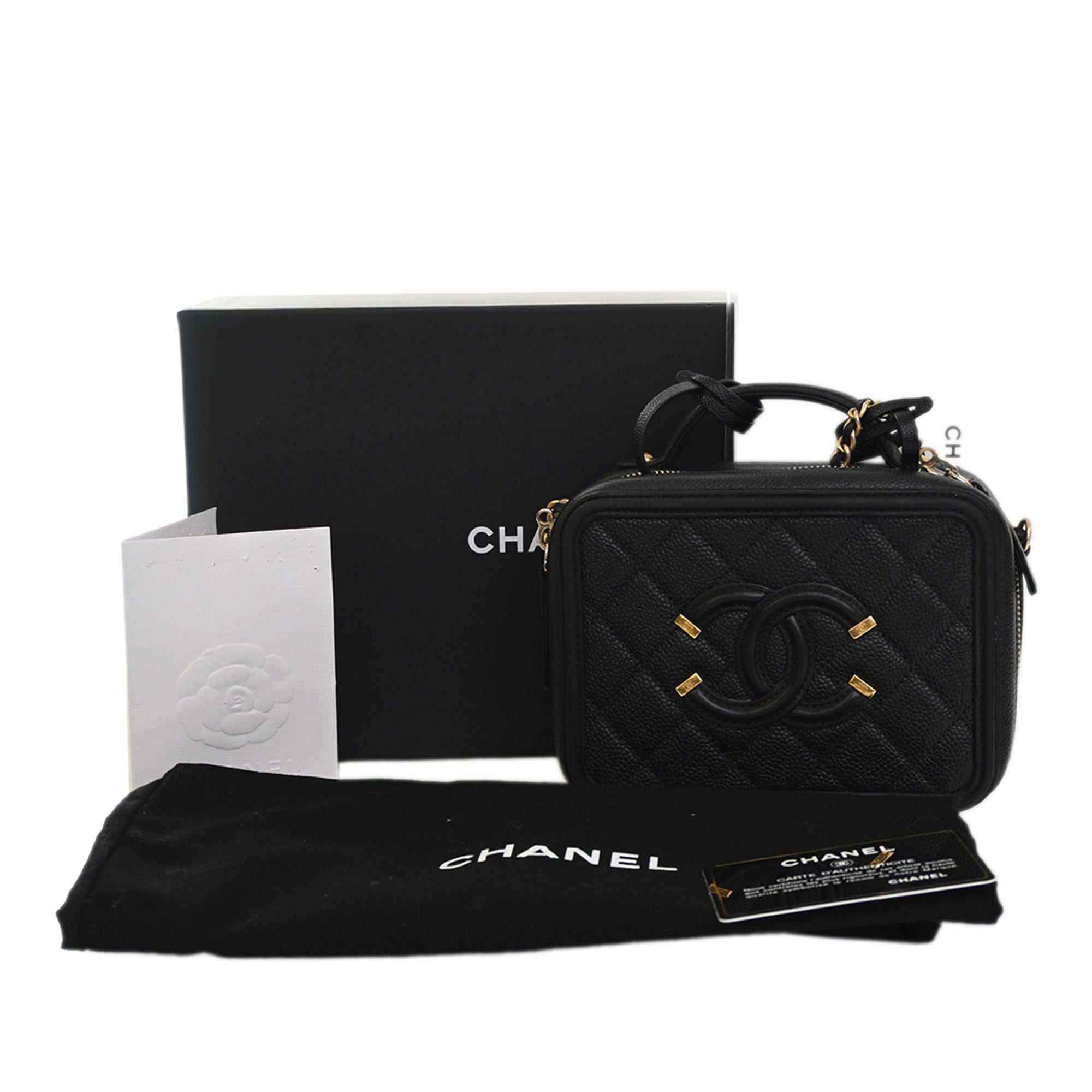 Chanel Small Caviar CC Filigree Vanity Case - image 15