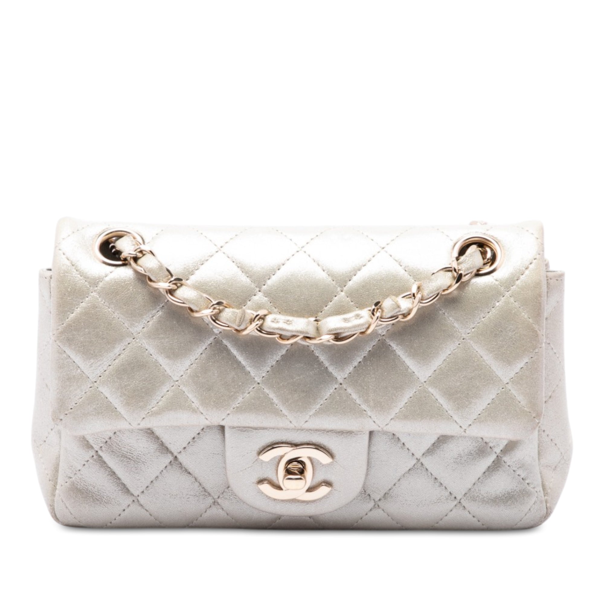 Chanel Mini Rectangular Classic Iridescent Lambskin Single Flap - image 1