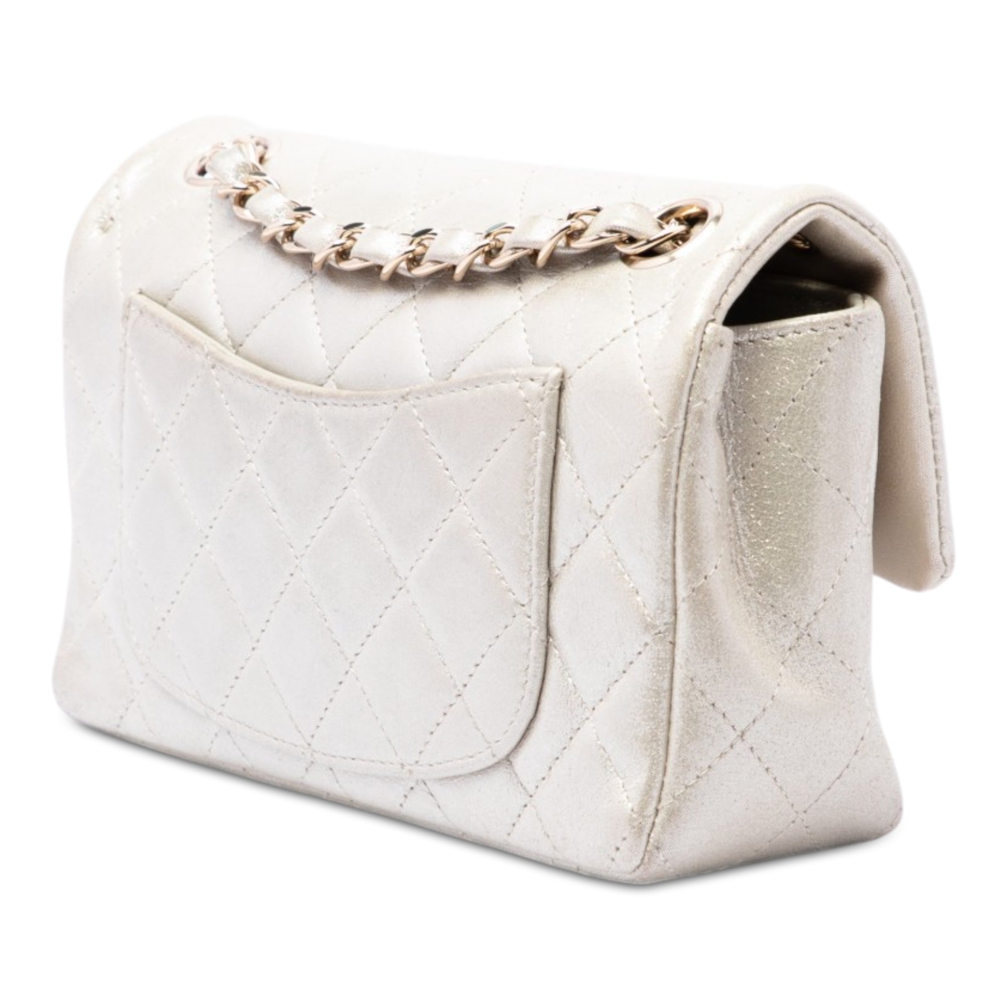 Chanel Mini Rectangular Classic Iridescent Lambskin Single Flap - image 2
