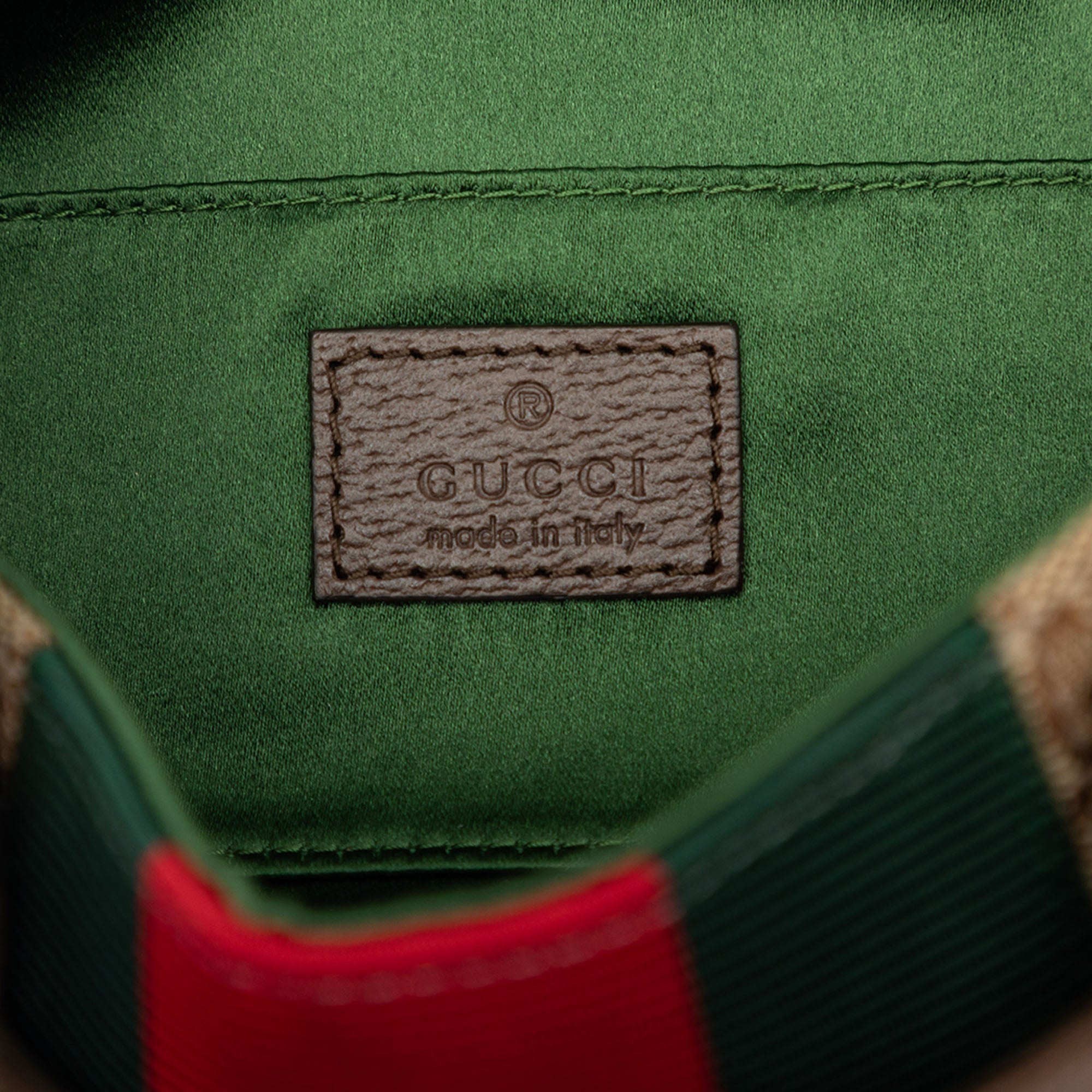 Gucci Small GG Canvas Horsebit Web Chain Satchel - image 5